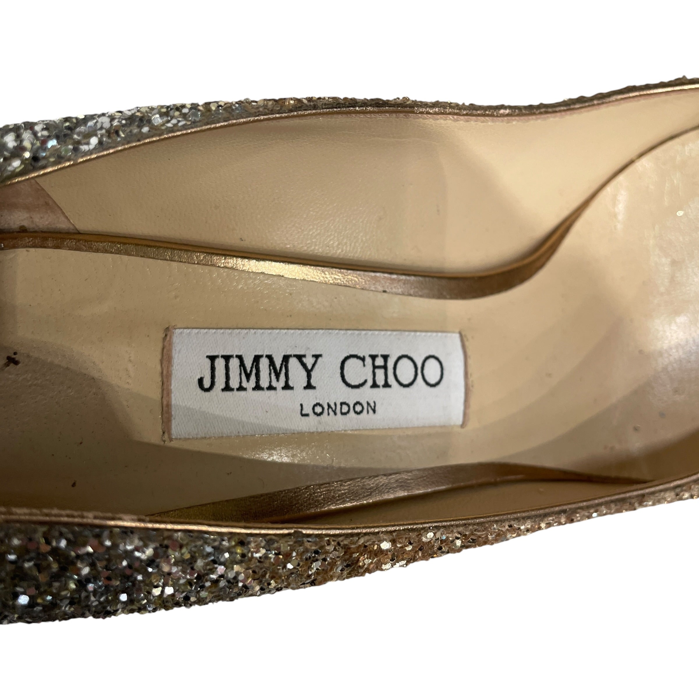 JIMMY CHOO/Heels/EU 39.5/Leather/SLV/2 TONE ALL OVER BEDAZZLE view 4
