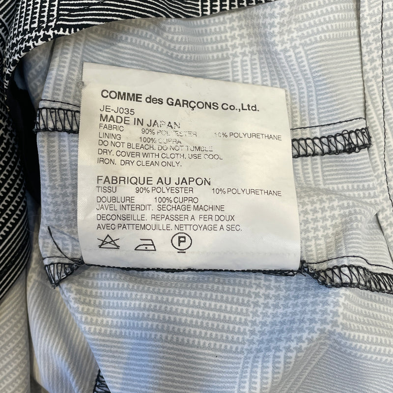 JUNYA WATANABE COMME des GARCONS/Jacket/S/Gingham Check/Polyester/BLK/