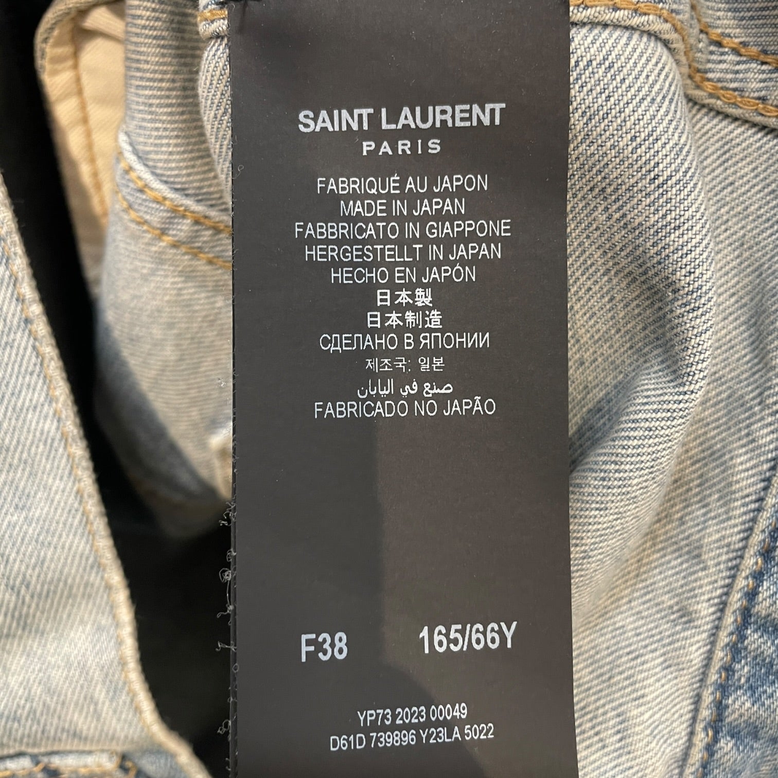 SAINT LAURENT/Denim Jkt/Cotton/BLU/Rider view 4