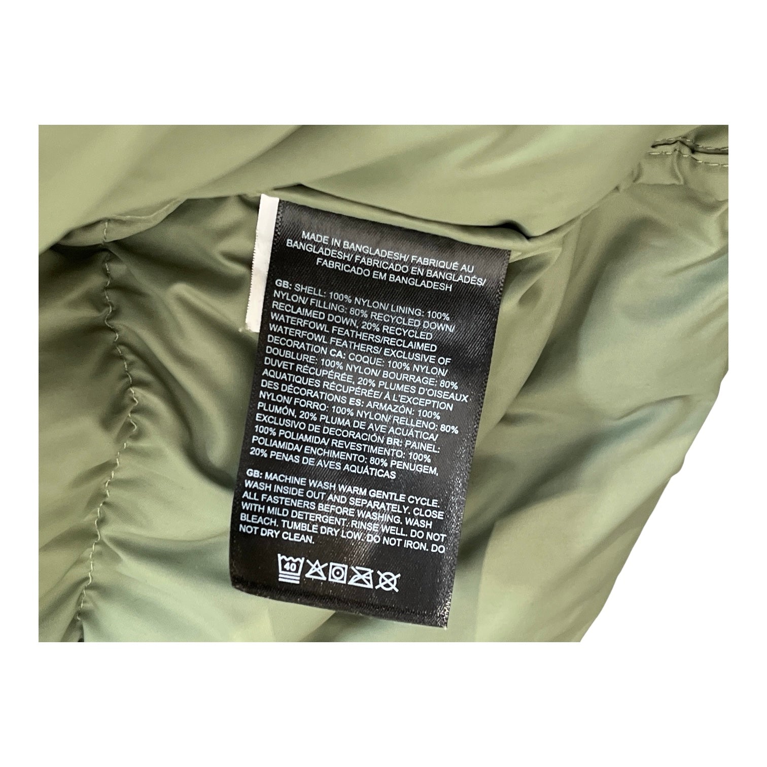 THE NORTH FACE/Puffer Jkt/XL/Nylon/GRN/Single Breasted/RETRO NUPTSE-CROPPED view 5