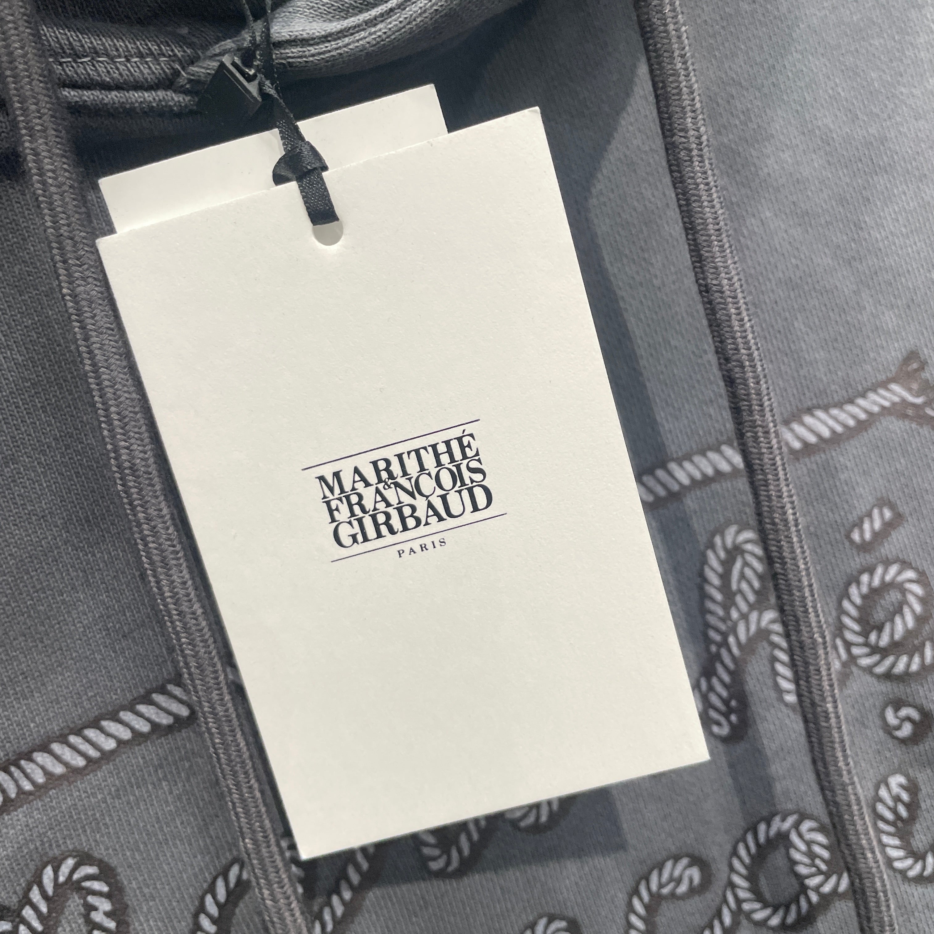 MARITHE FRANCOIS GIRBAUD/Hoodie/XL/Cotton/GRY/ROPE GRAPHIC view 5