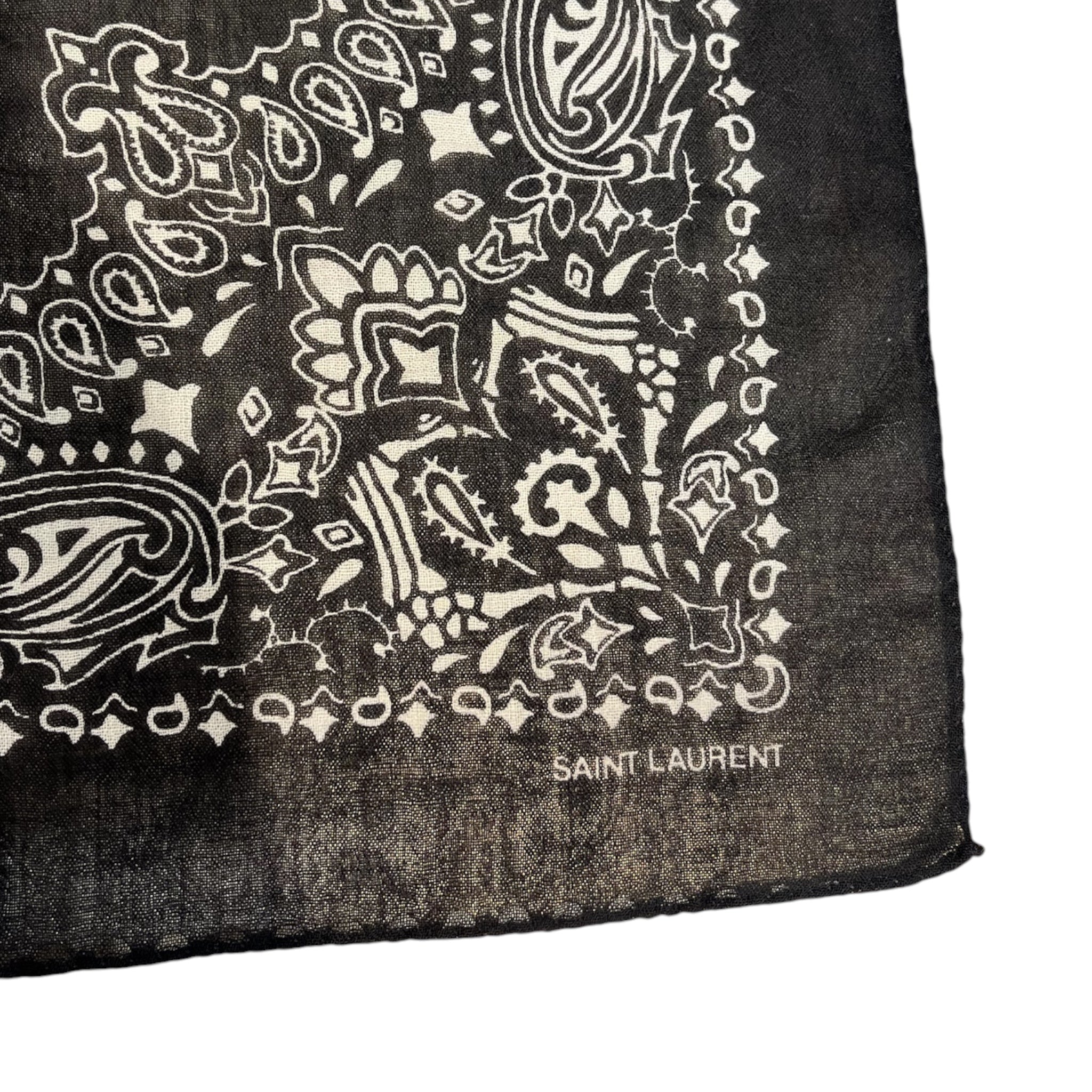 SAINT LAURENT/Scarf/Paisley/Cotton/BLK/L's/BANDANA view 2
