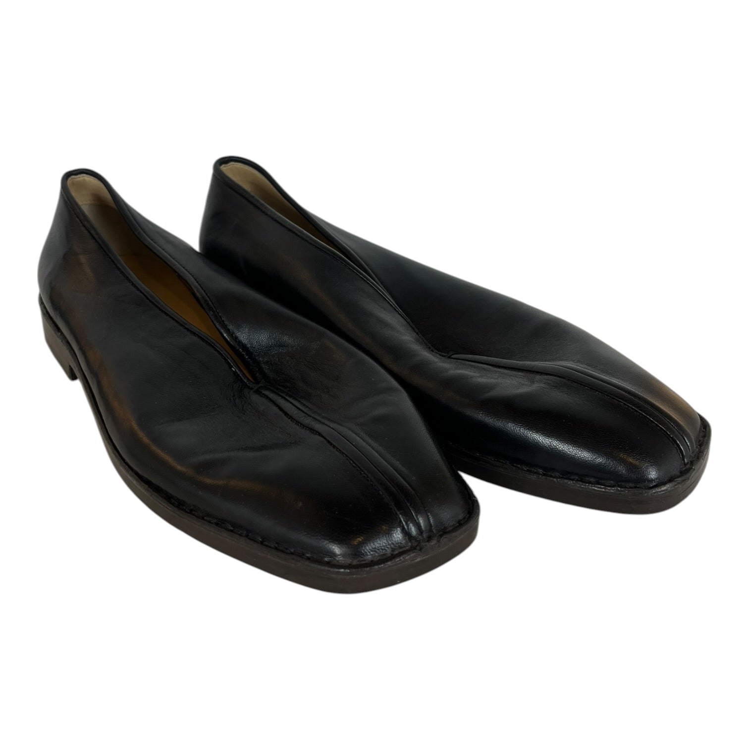 LEMAIRE/Dress Shoes/EU 45/Leather/BLK/FLAT PIPED DRESS SHOES view 1