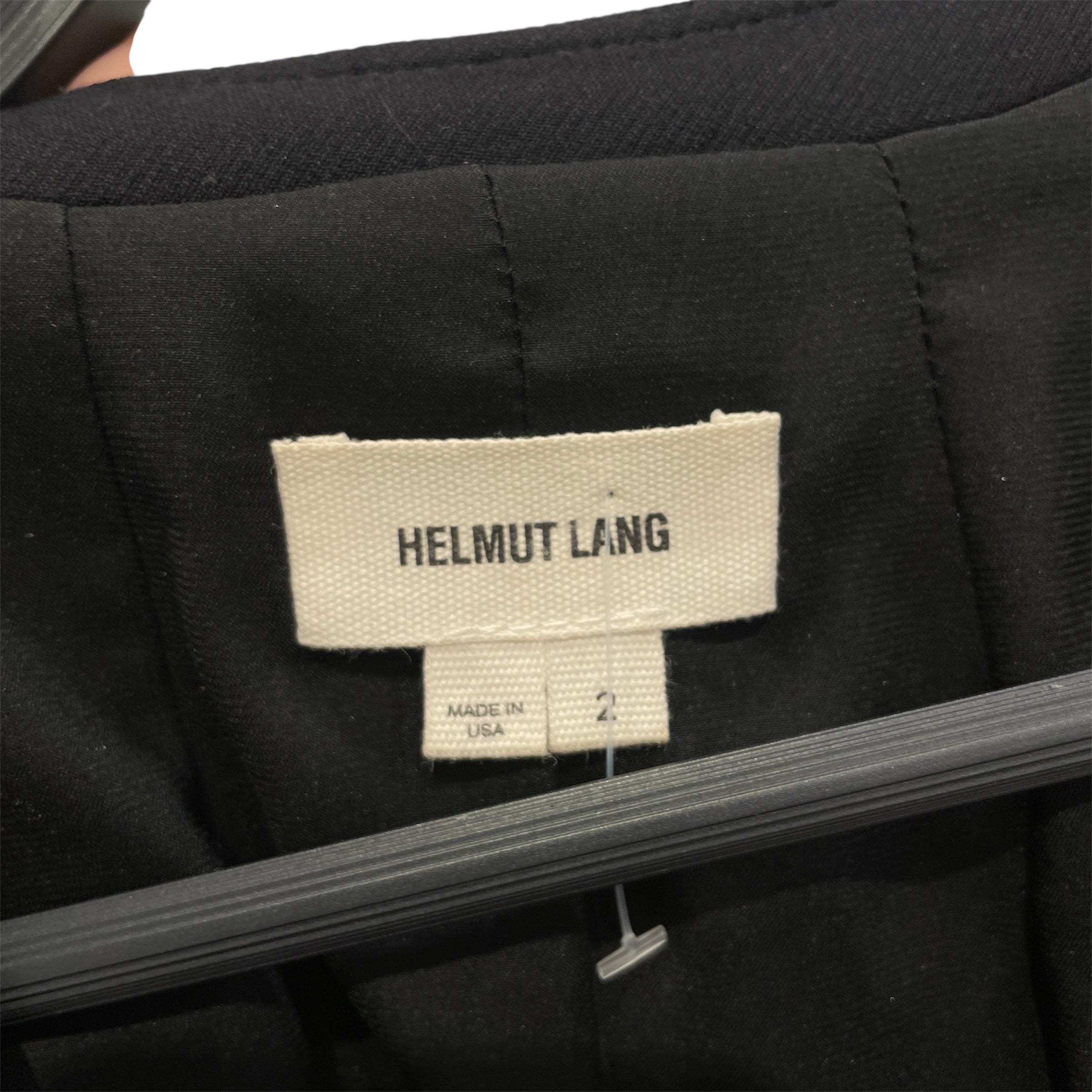 Helmut Lang/Tailored Jkt/2/Polyester/BLK/INVERTED COLLAR SINGLE BUTTON view 3