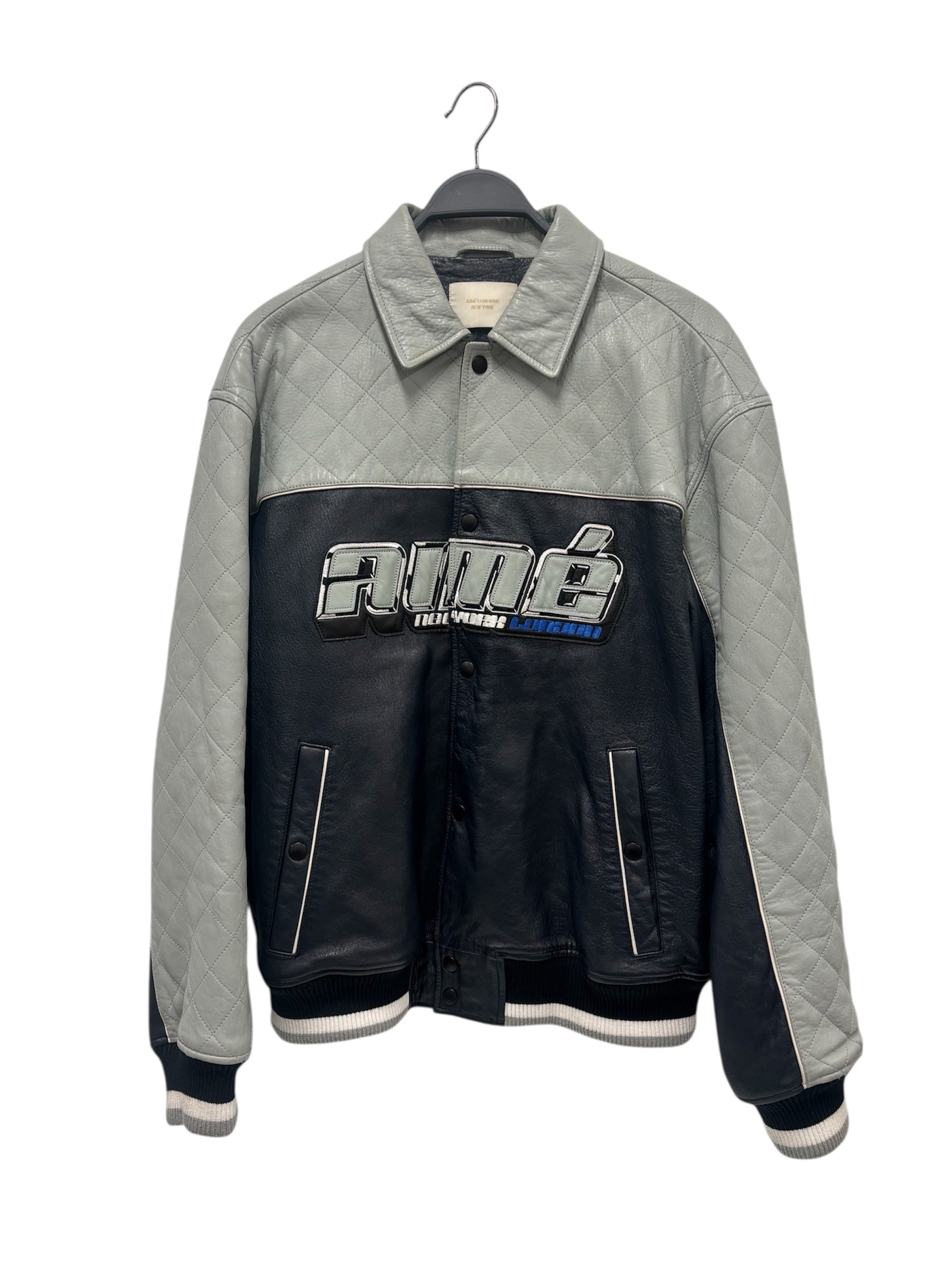 AIME LEON DORE/Leather Jkt/XL/Leather/NVY/Graphic/CONCORD 2TONE GRY/BLU view 1