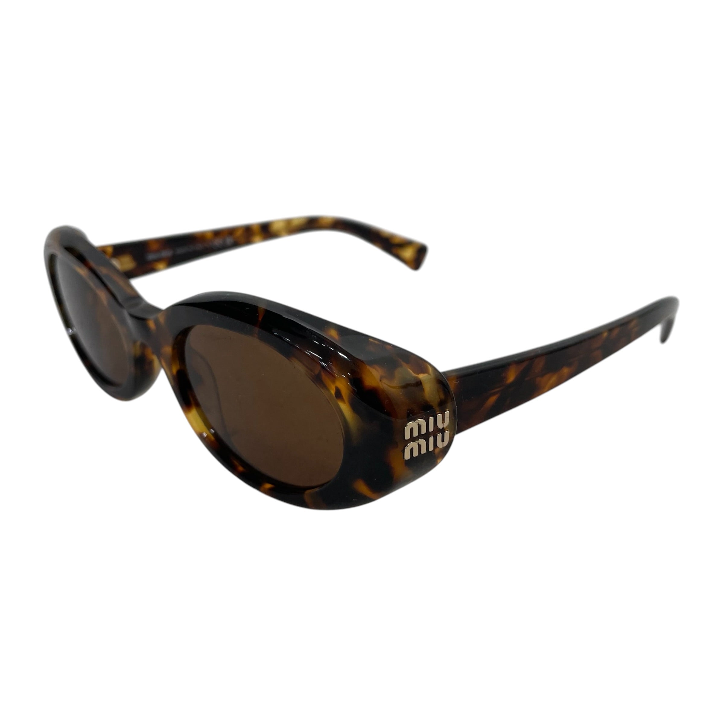 MIU MIU/Sunglasses/All Over Print/Tortoiseshell Pattern/BRW/L's/REVERIE OVAL SMUB09 view 4