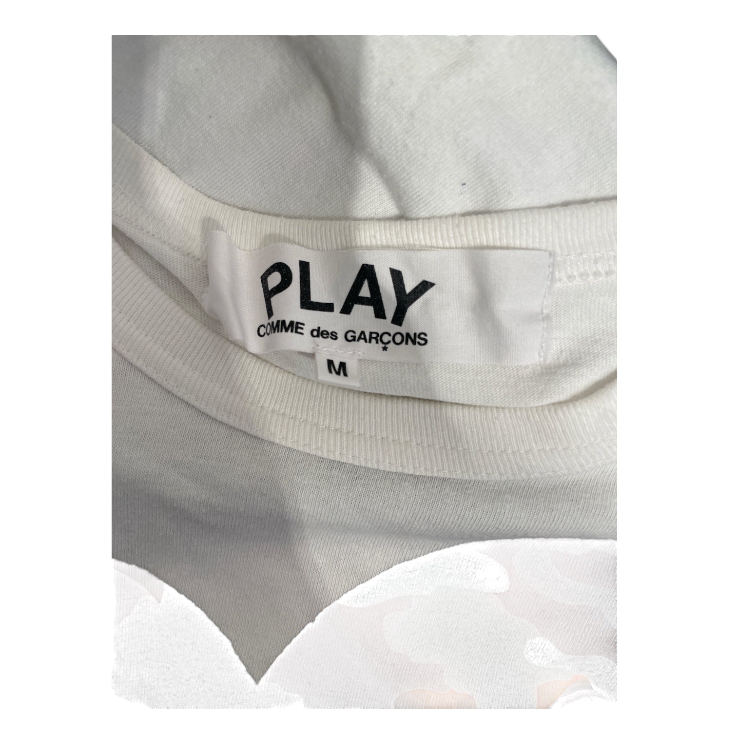PLAY COMME des GARCONS/T-Shirt/M/Cotton/WHT/CAMO HEART view 3