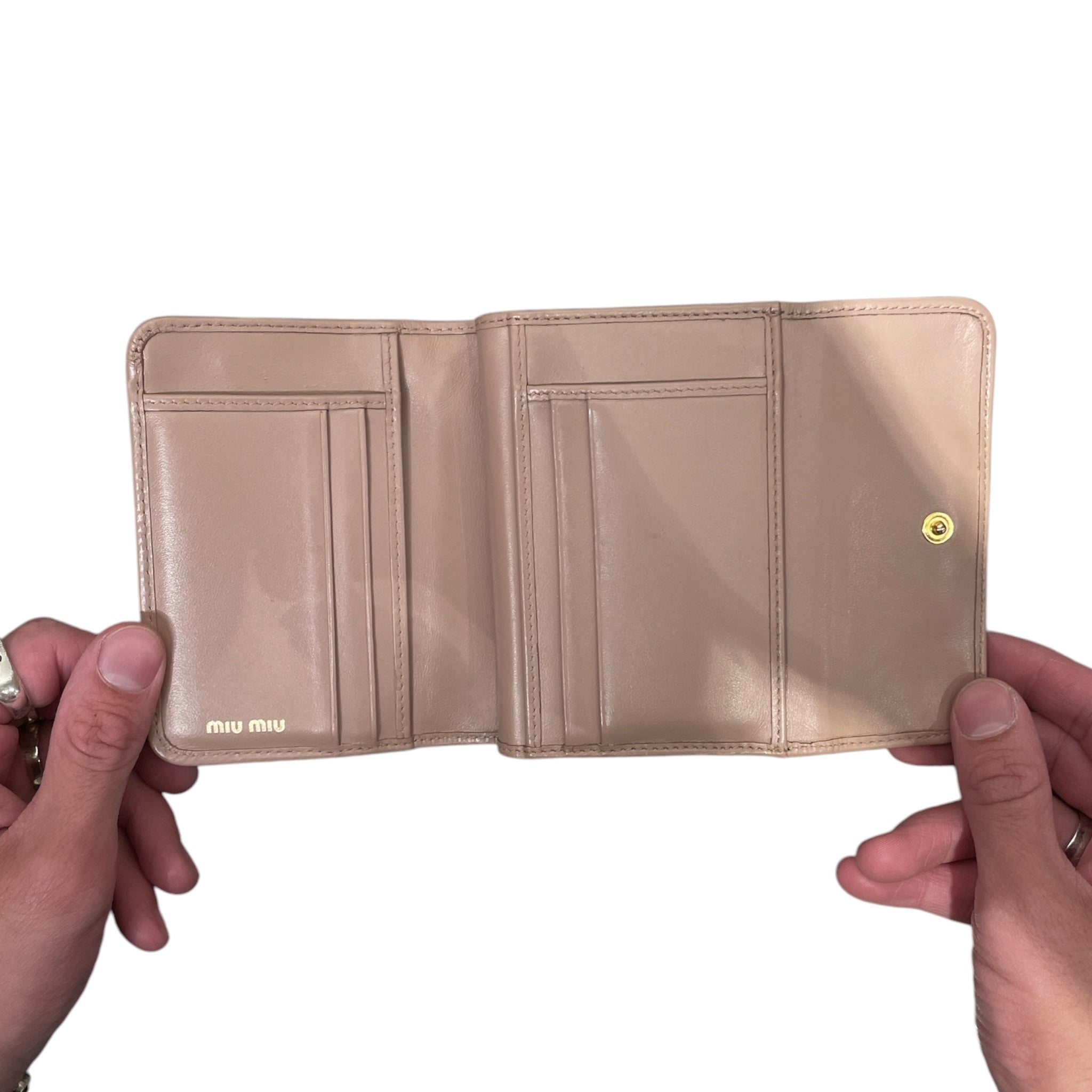 MIU MIU/Trifold Wallet/Leather/PNK/L's/MATELASSE QUILTED W BOX view 5