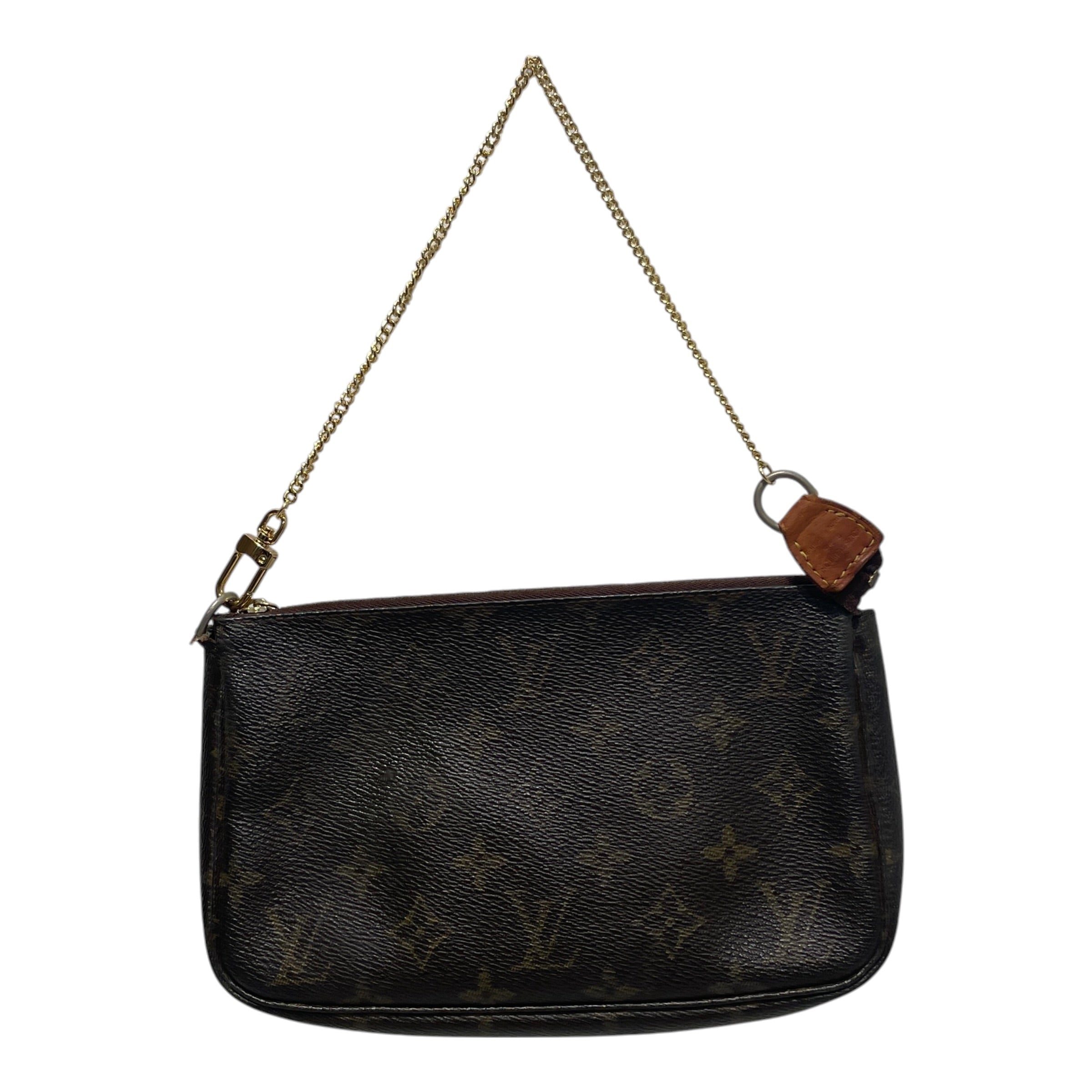 LOUIS VUITTON/Hand Bag/Monogram/Leather/BRW/Pochette Bag view 2