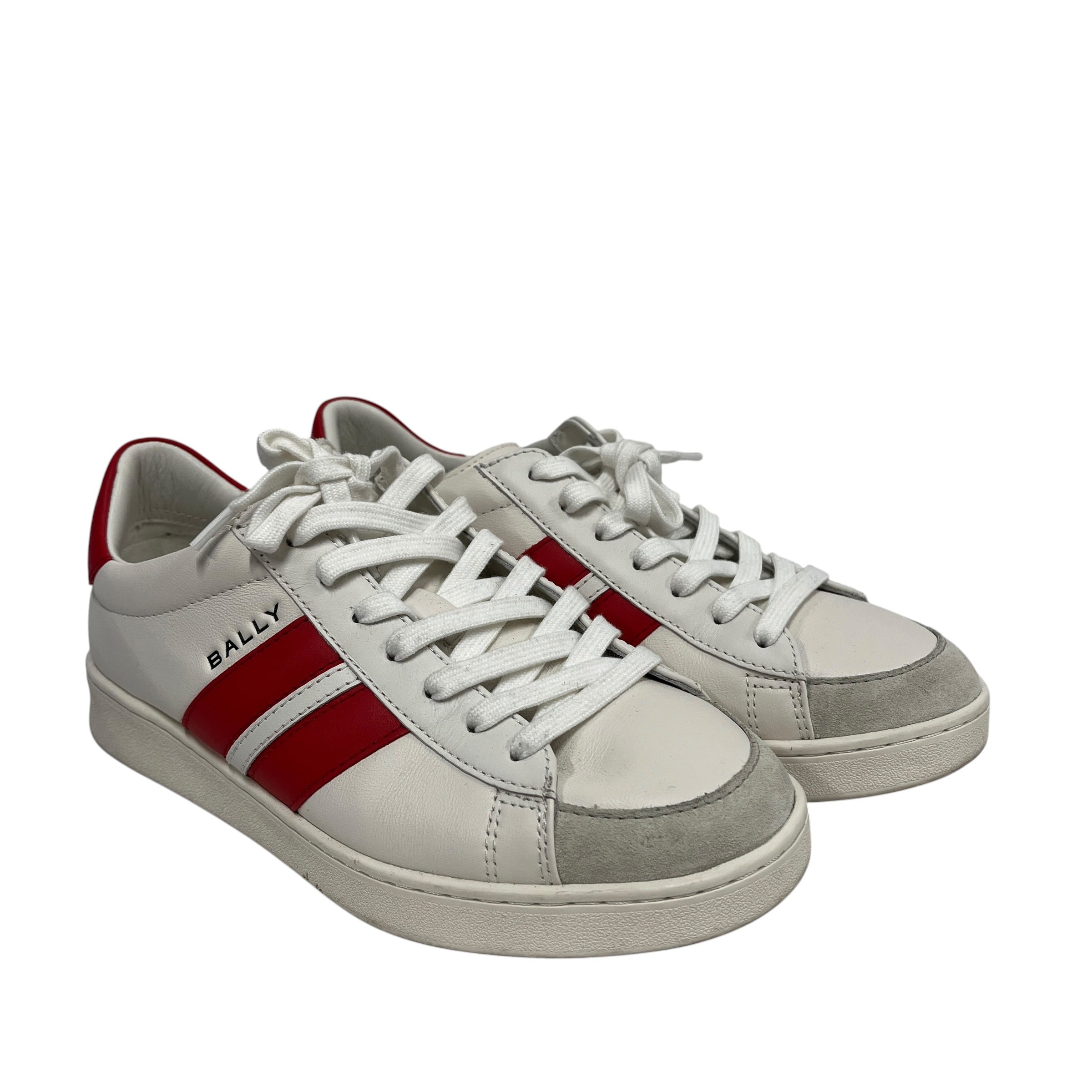 BALLY/Low-Sneakers/US 7/Stripe/Leather/WHT/Tyger Sneaker view 1