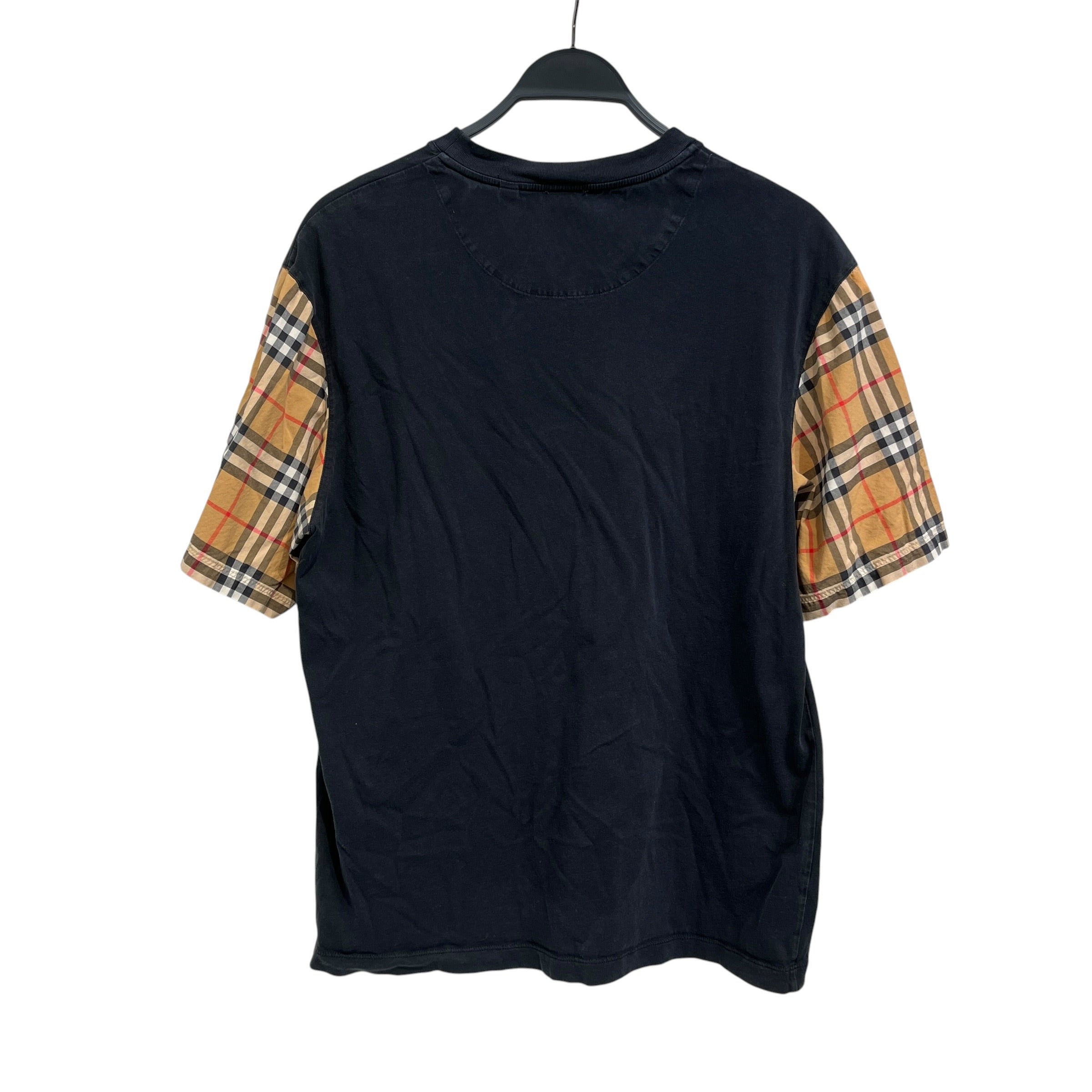 BURBERRY/T-Shirt/L/Cotton/BLK/Border/Burberry Dresshirt Sleeves view 2