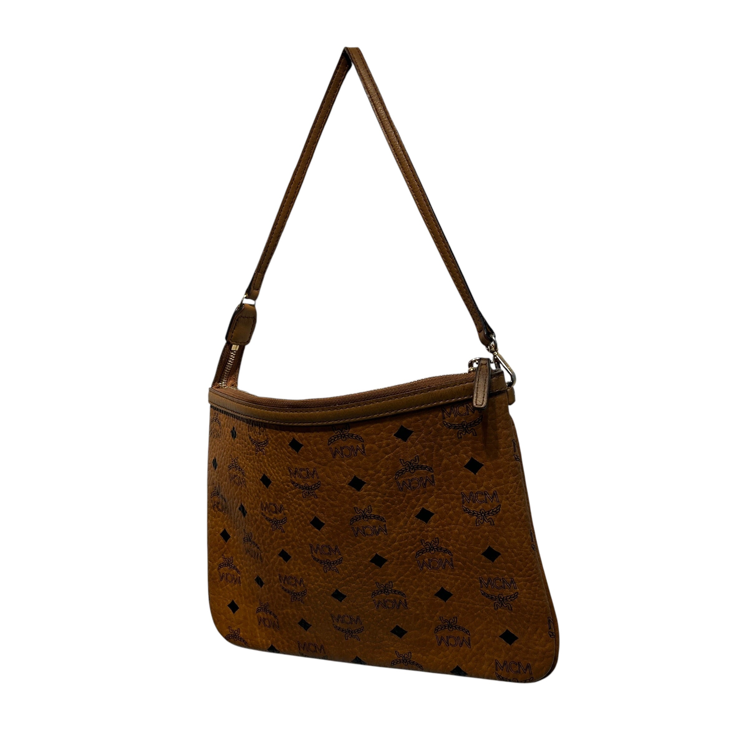 MCM/Pouch/Monogram/Leather/BRW/SHOULDER STRAP view 6