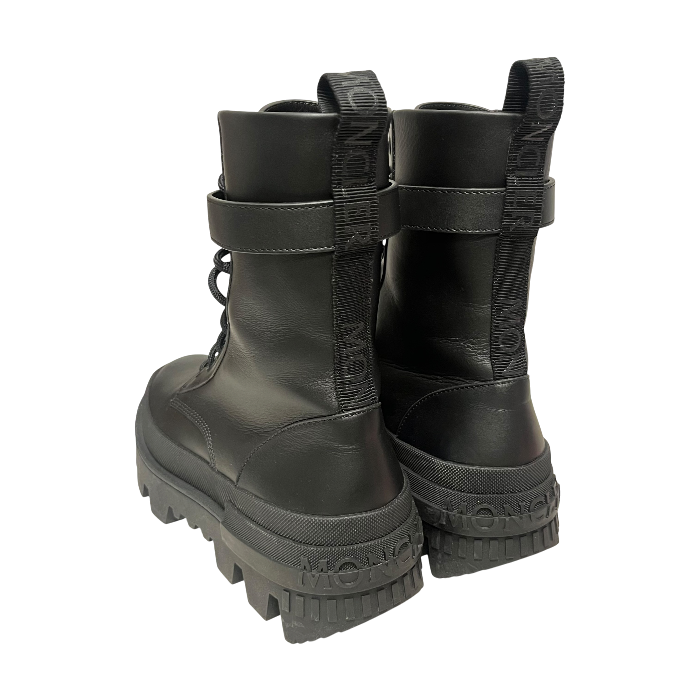 MONCLER/Shoes/US 7/Leather/BLK/Lace up boots view 2