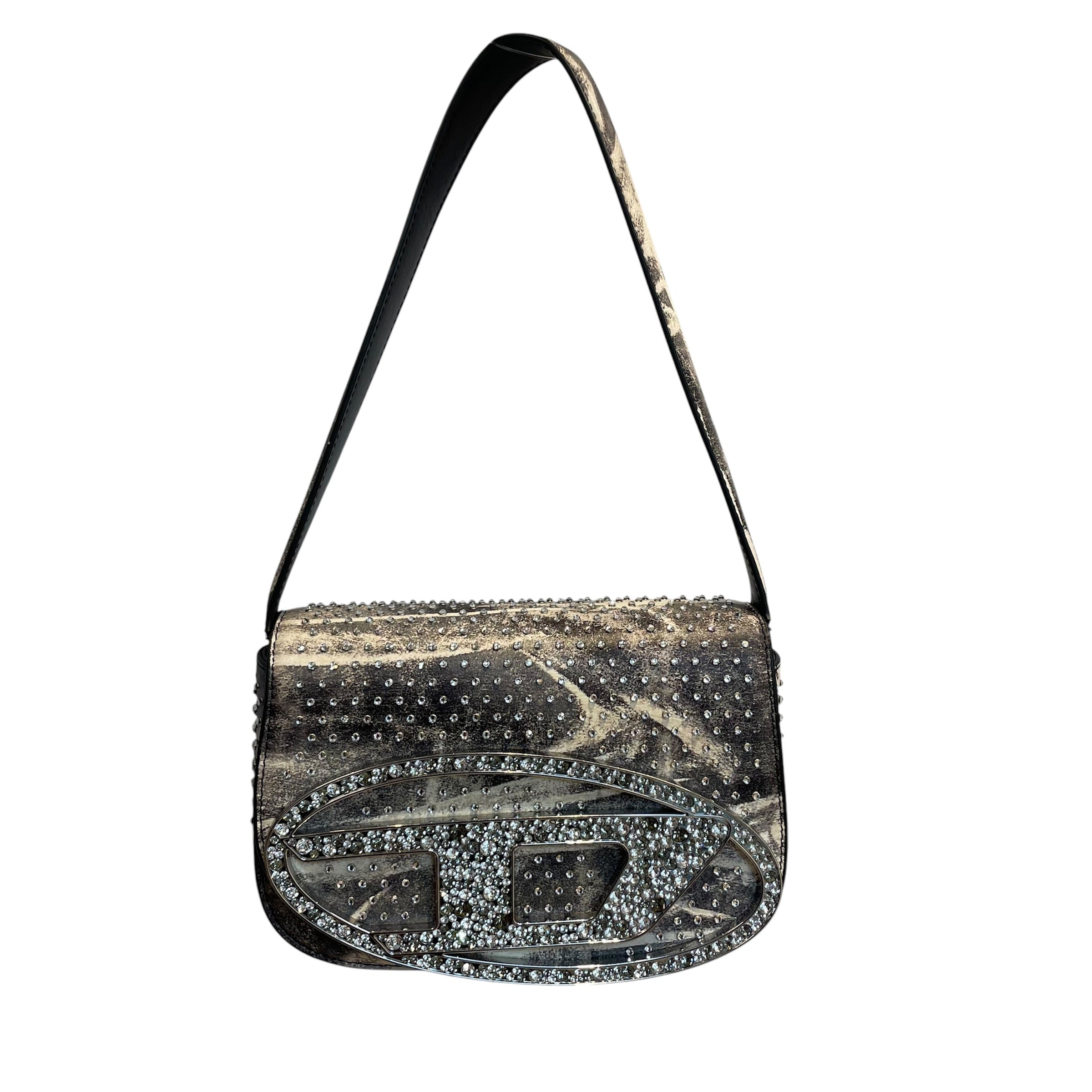 DIESEL/Hand Bag/Polka dot/Leather/SLV/crystal 1 DR1/ GREEN GEMSTONES view 1