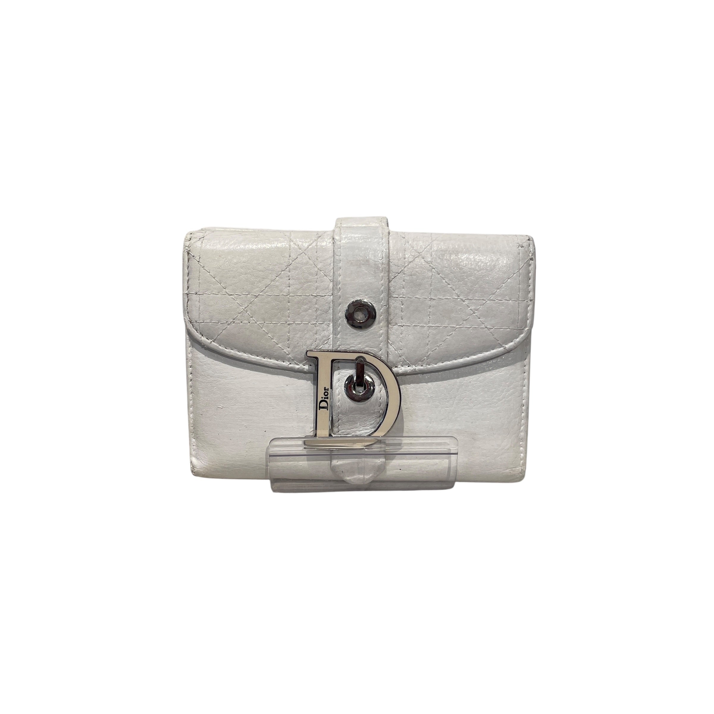 Christian Dior/Wallet/Leather/WHT/L's/CANNAGE FRENCH WALLET view 1