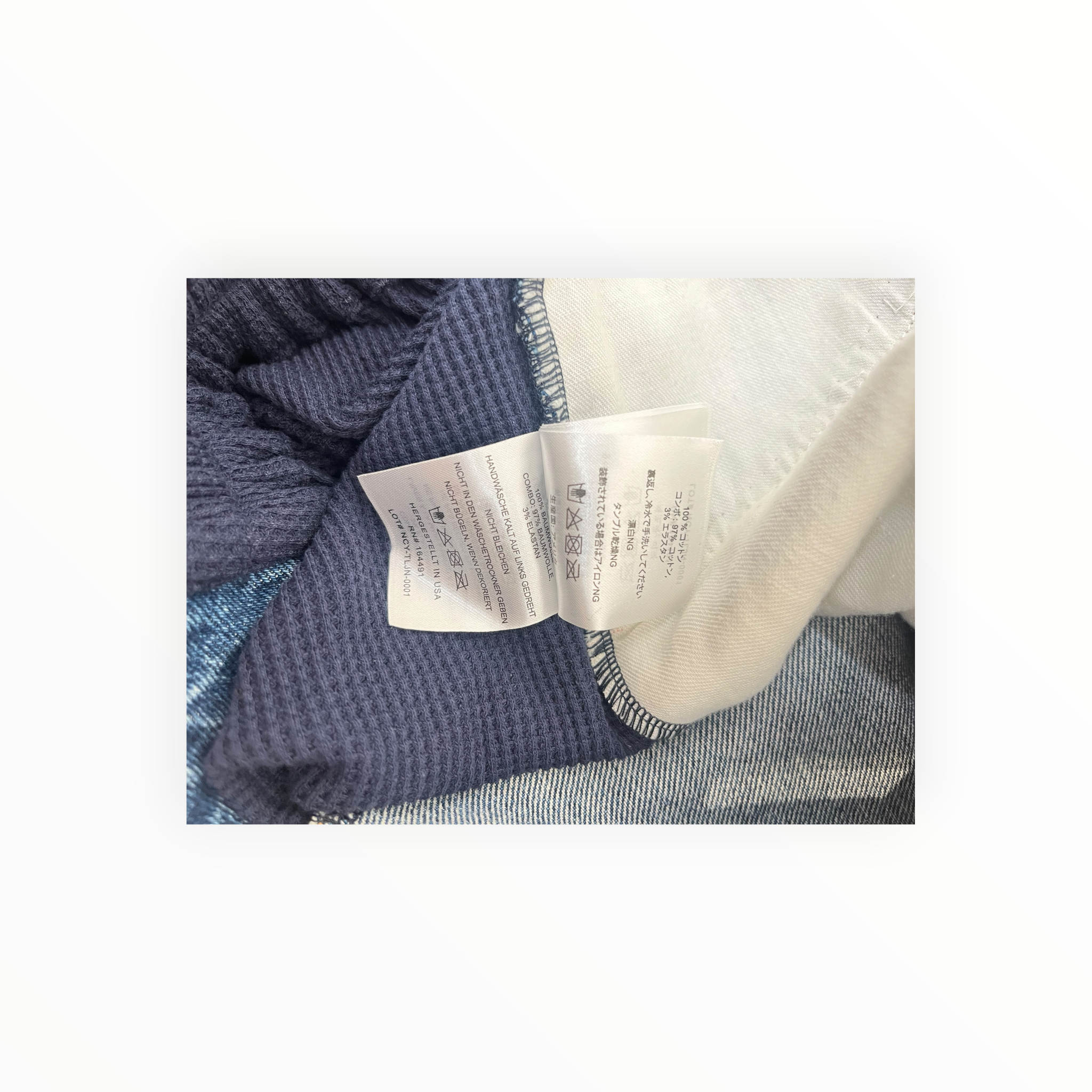 Telfar/Pants/L/Cotton/BLU/half denim hal sweatpant drpcr view 9