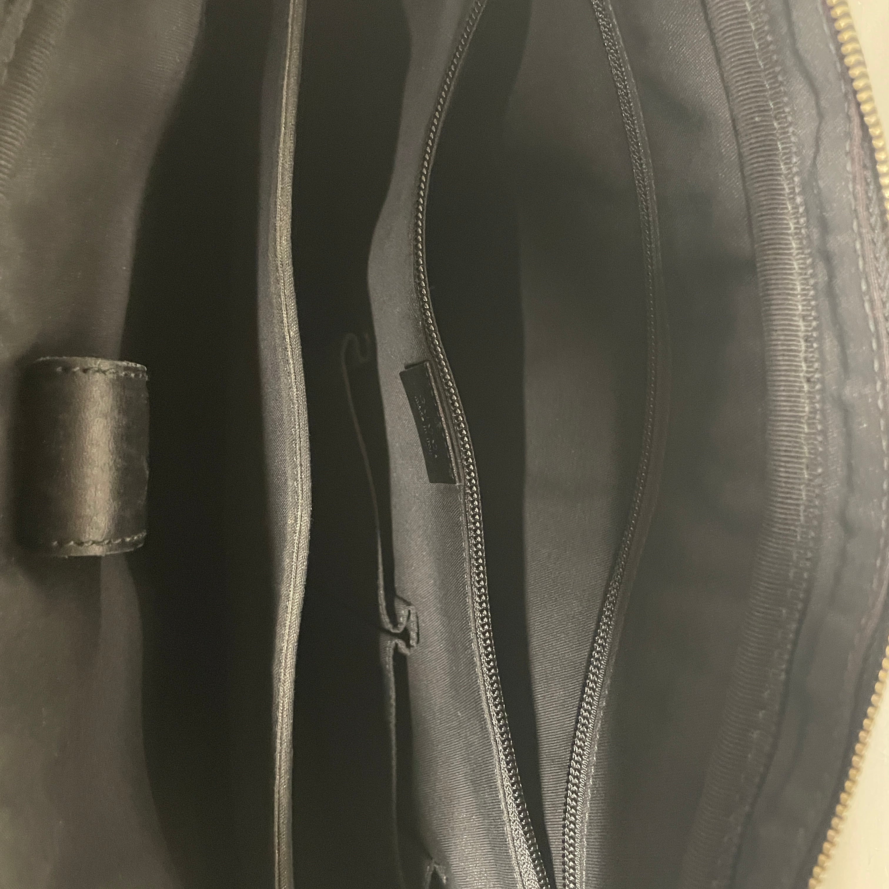 GUCCI/Briefcase/Leather/BLK/DIAMANTE/ ZIP/ NO CROSS STRAP view 4