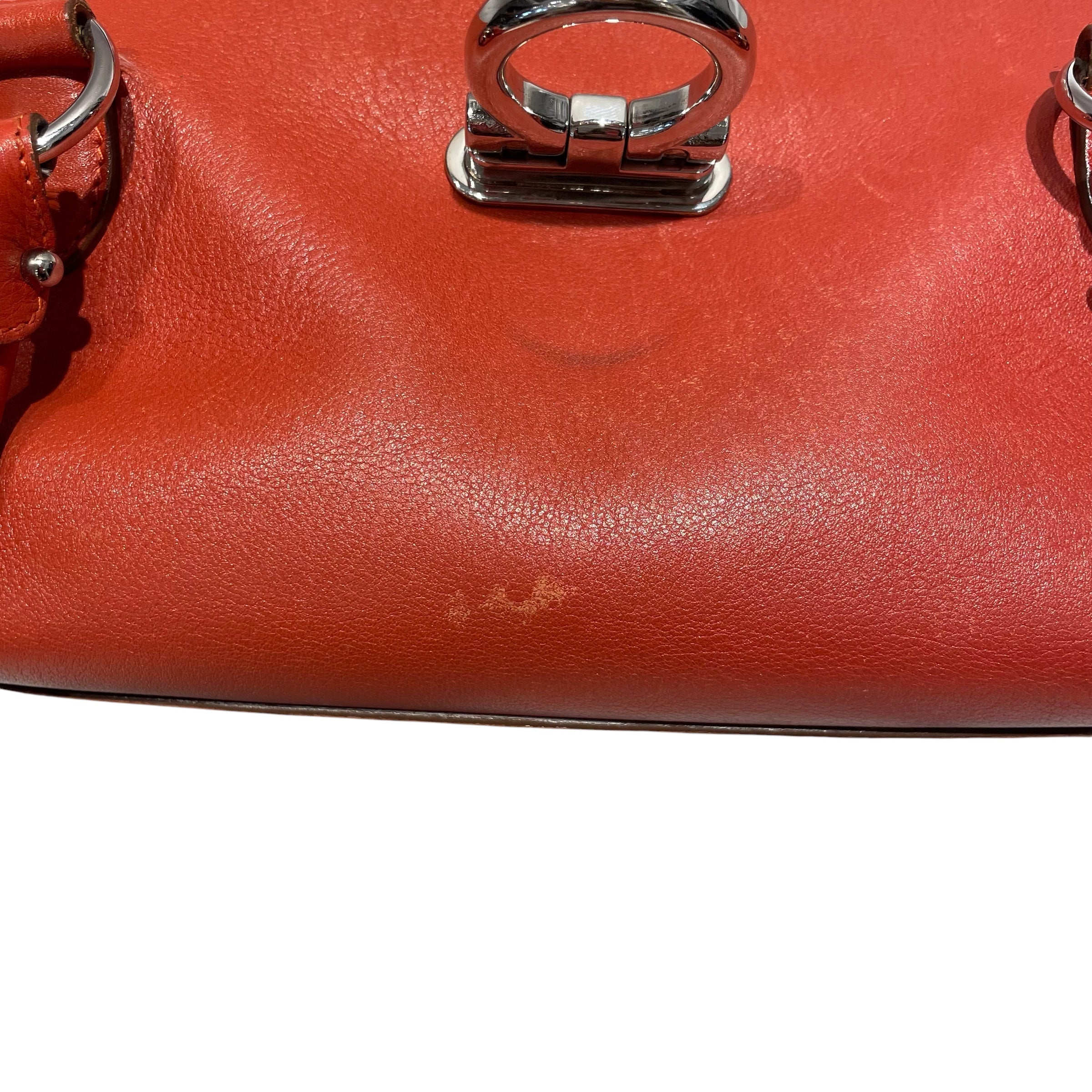Salvatore Ferragamo/Bag/Leather/RED/Gancini shoulder bag view 5