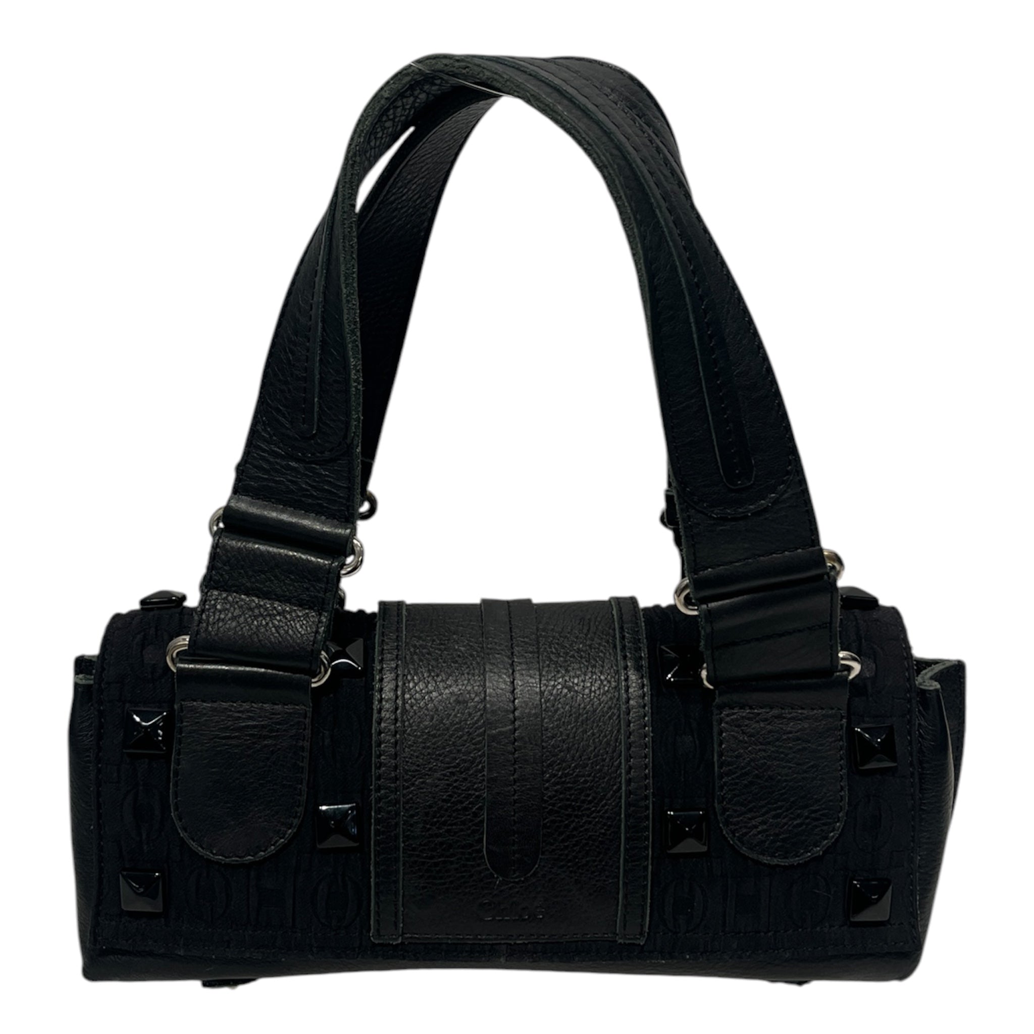 Chloe/Hand Bag/Leather/BLK/studded baby tote view 2