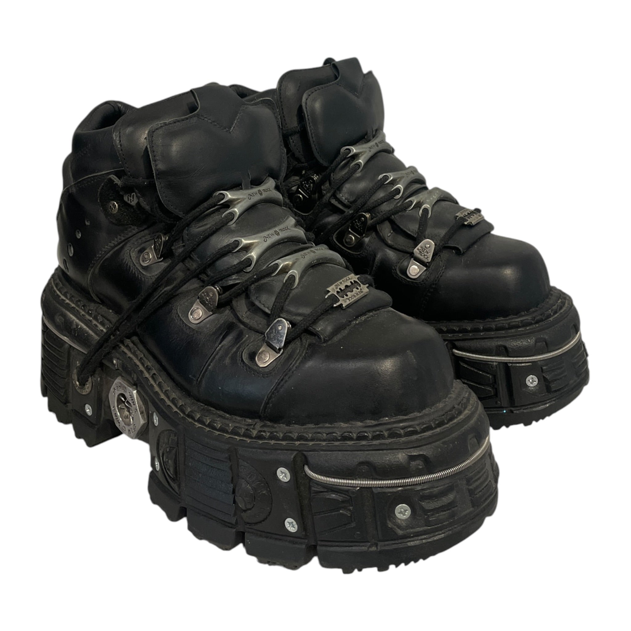 NEW ROCK/Boots/US 9/Leather/BLK/TANK006C-V1 view 1