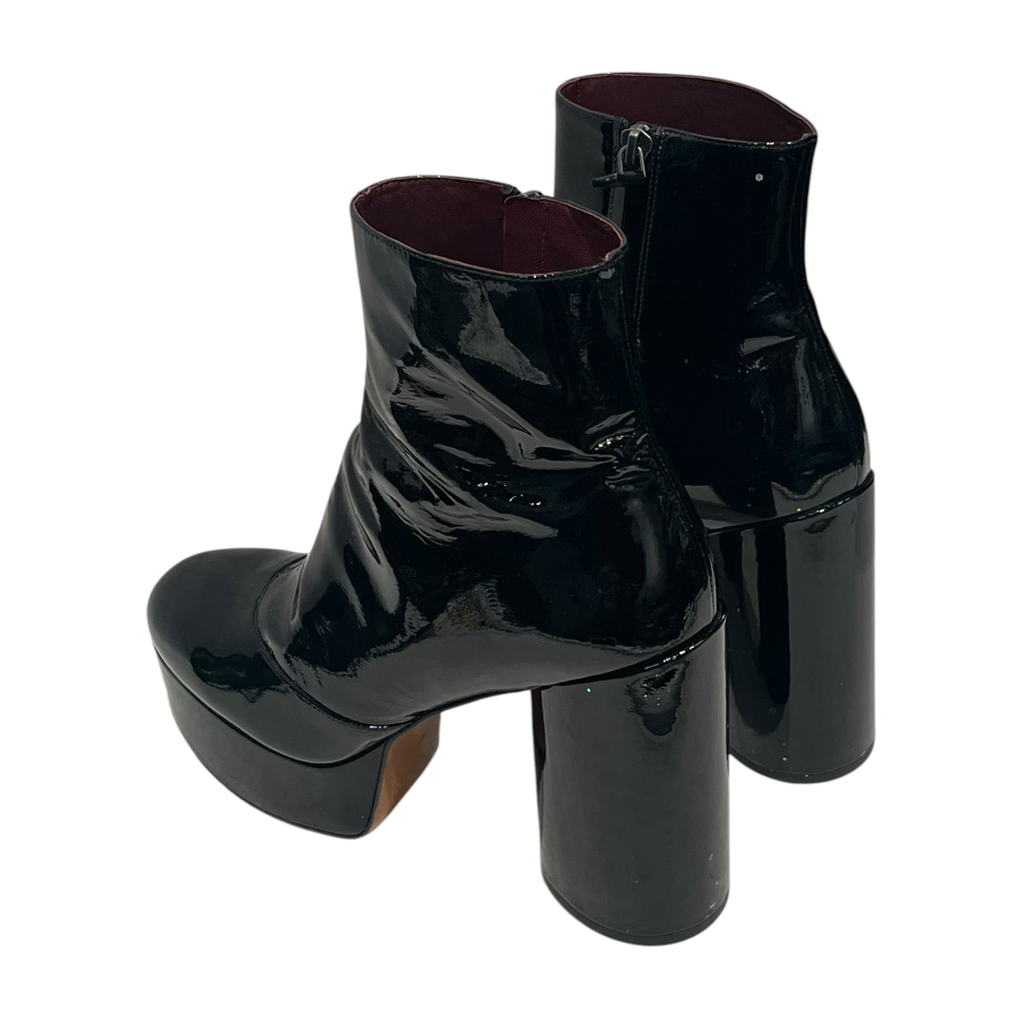 MARC JACOBS/Booties/EU 41/Leather/BLK/Patent/side zip view 2