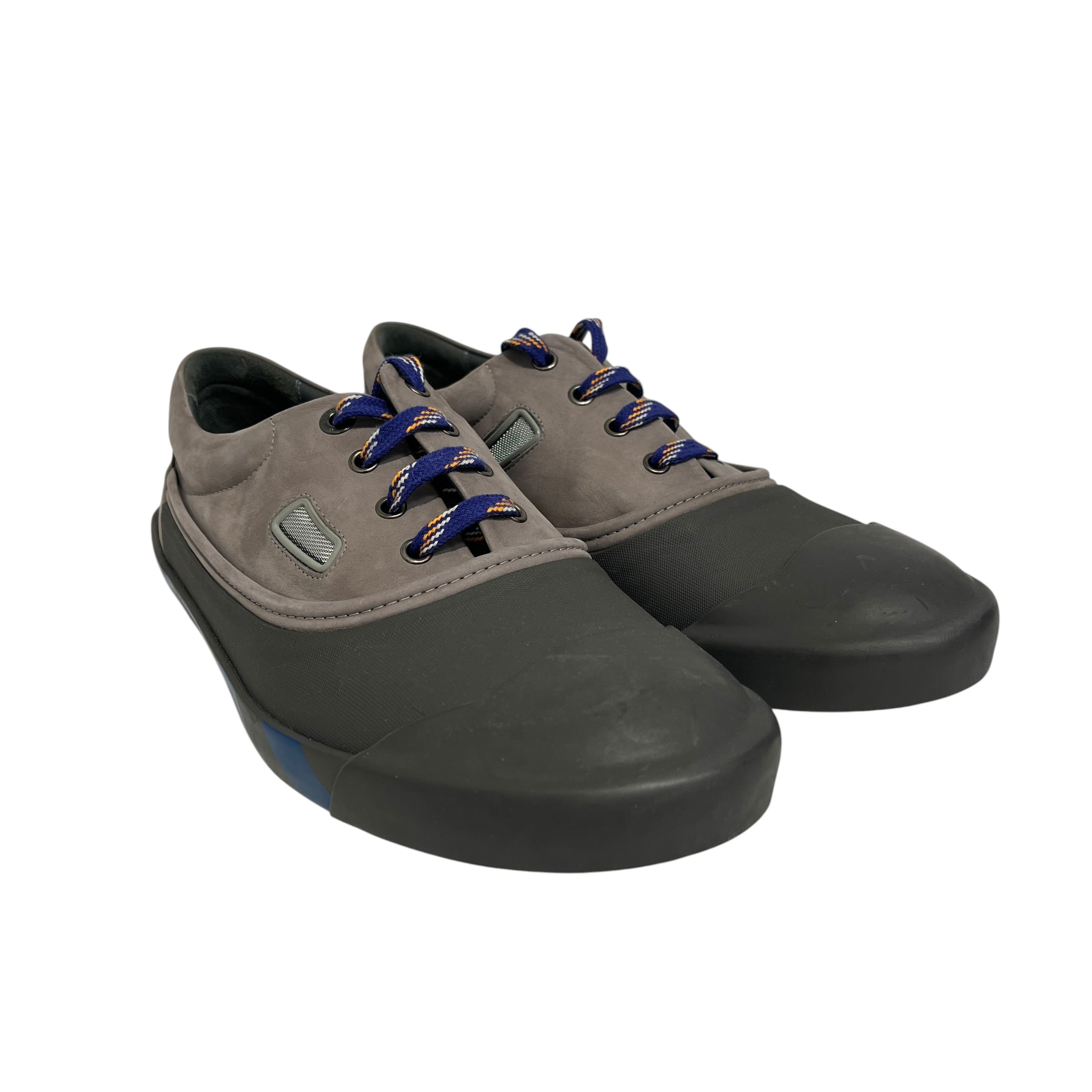 LANVIN/Low-Sneakers/US 10/Suede/GRY/striped midsole view 1