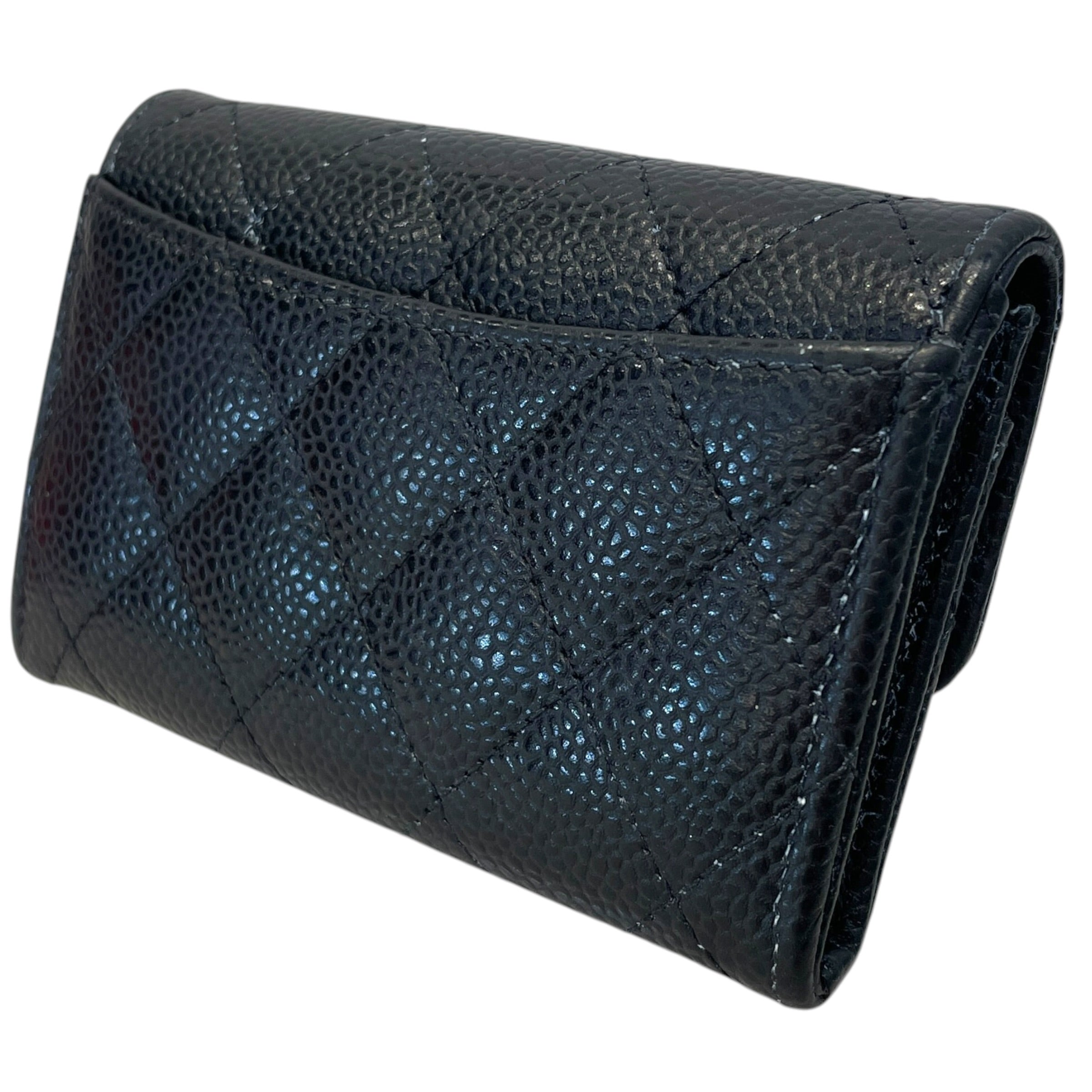 CHANEL/Trifold Wallet/Leather/BLK/L's/ view 2