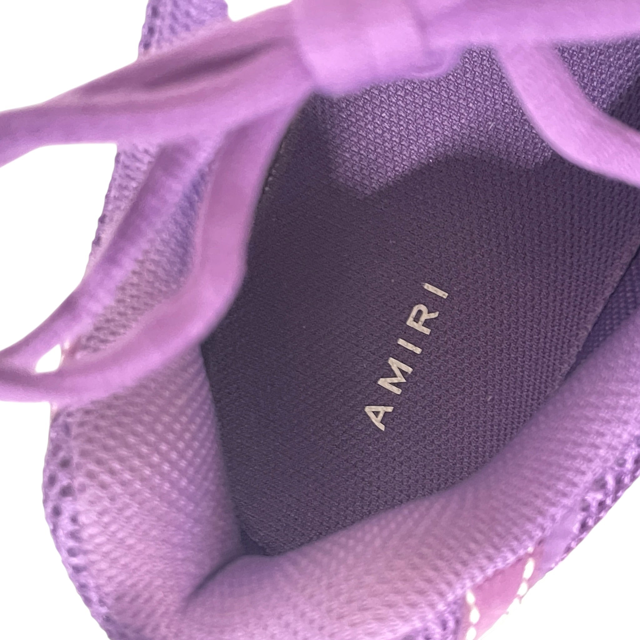 AMIRI/Low-Sneakers/US 12/Graphic/Leather/PPL/PURPLE BONE RUNNERS view 3