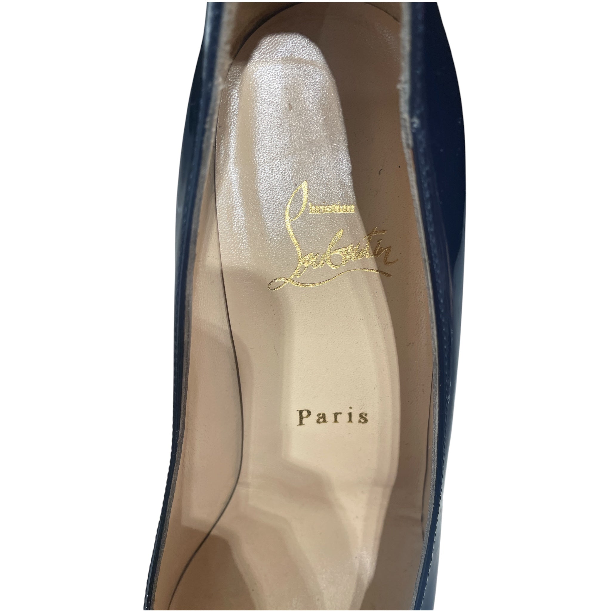 Christian Louboutin/Heels/EU 39/Leather/NVY/Patent Pumps view 3