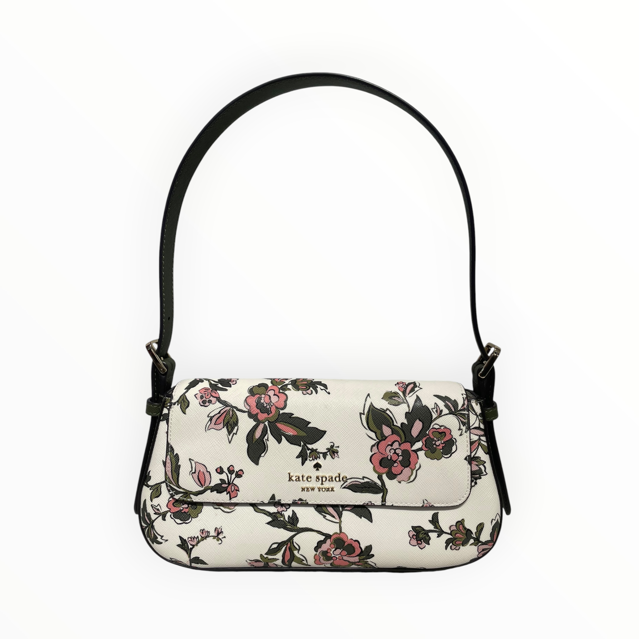kate spade new york/Hand Bag/Floral Pattern/Leather/WHT/MATCHING PHONE CASE view 1