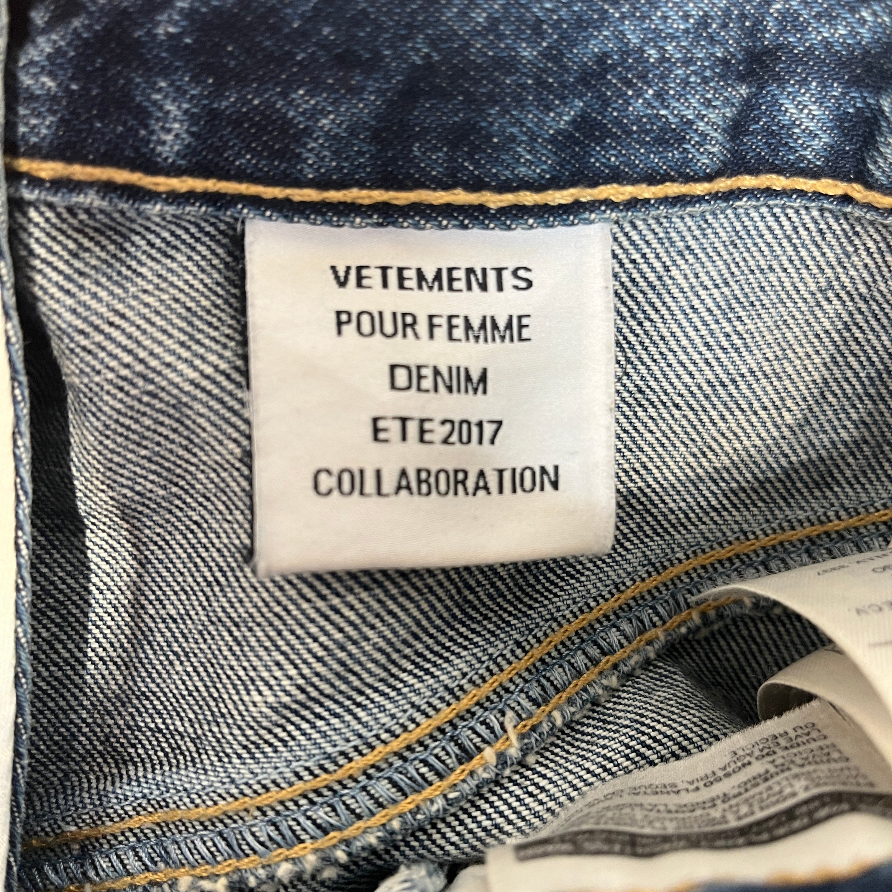 VETEMENTS/Straight Pants/XS/Denim/IDG/Levi's Zipper Pants view 3
