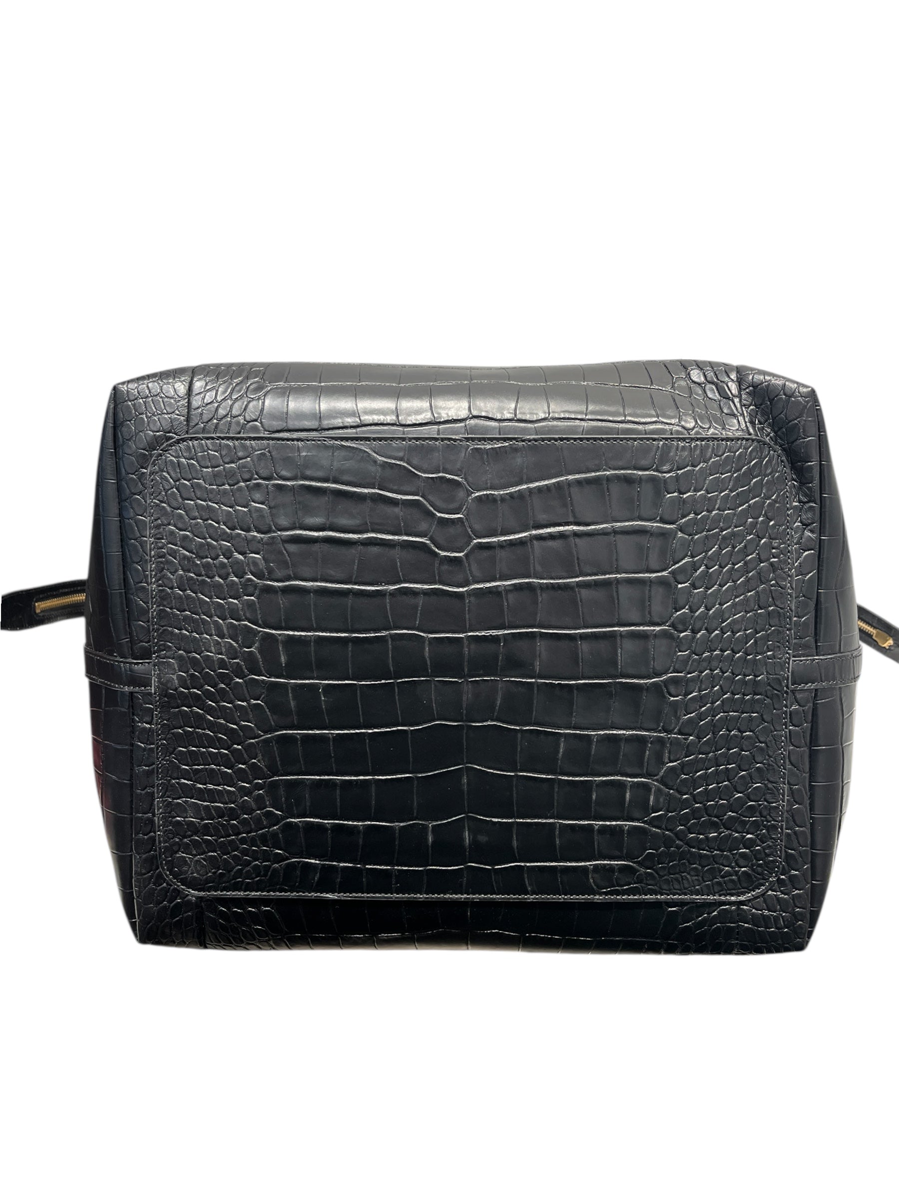 KHAITE/Luggage/L/Animal Pattern/Leather/BLK/ view 3