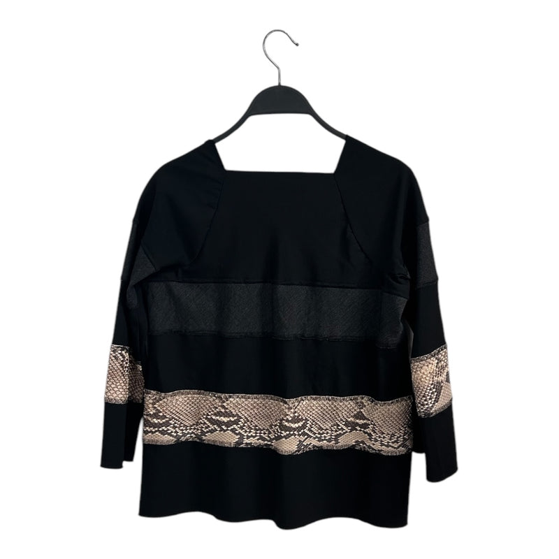 tricot COMME des GARCONS/LS Blouse/M/Stripe/Cotton/BLK/STITCH STRIPE TOP