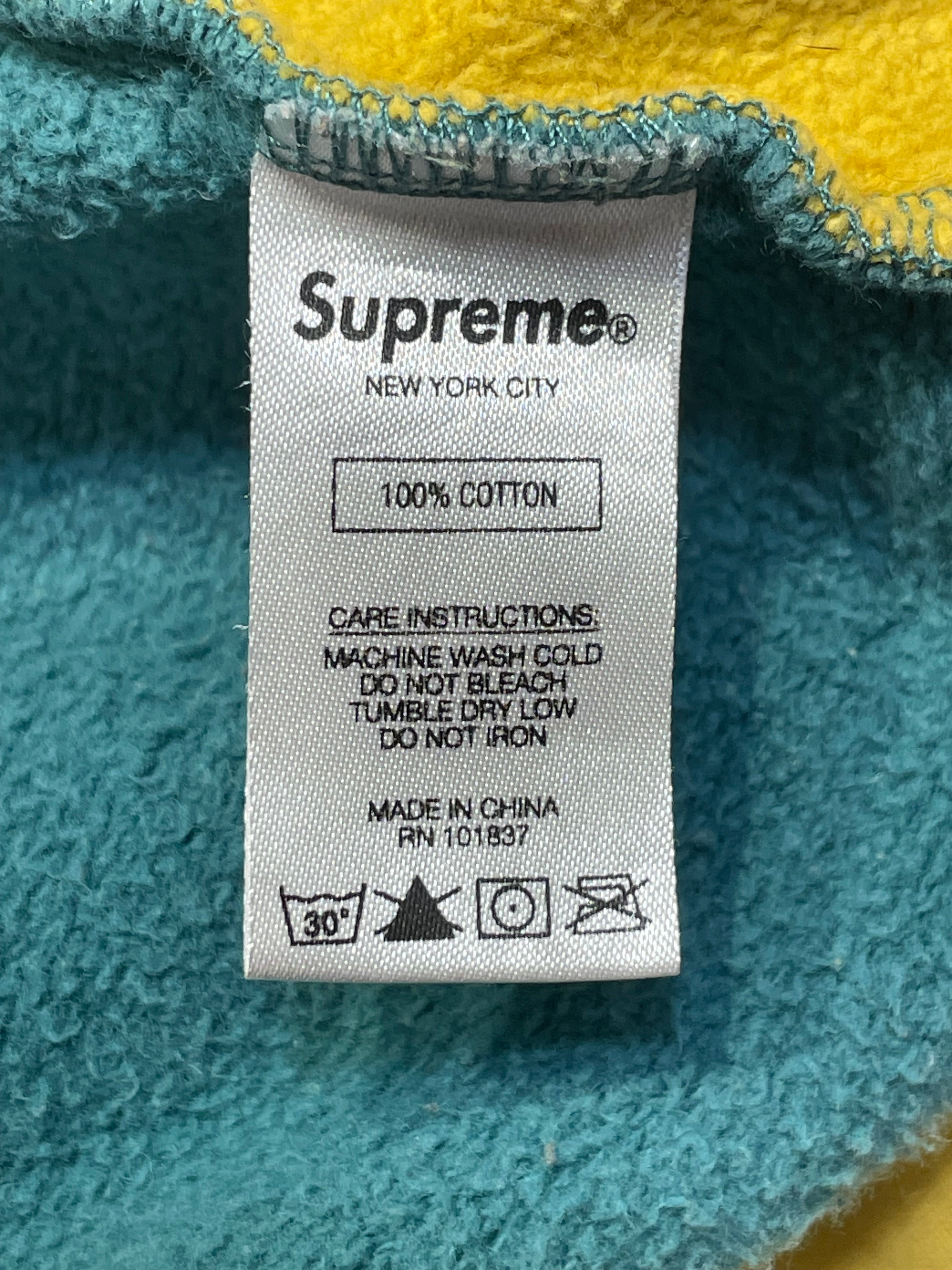 Supreme/Sweatshirt/XL/Border/Cotton/GRN/Teal and Yellow Half-Zip view 5