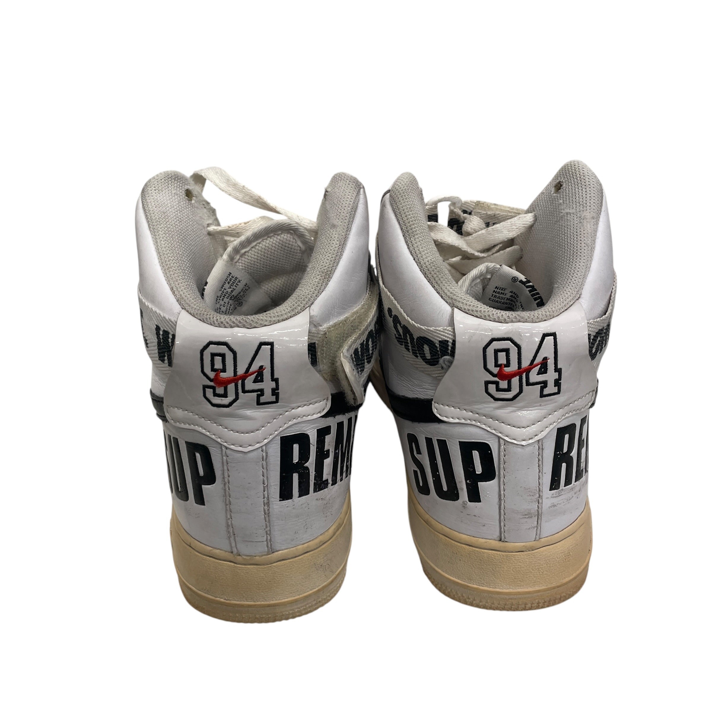 Supreme/NIKE/Hi-Sneakers/US 11/Cotton/WHT/# 94 BACK HEEL view 3