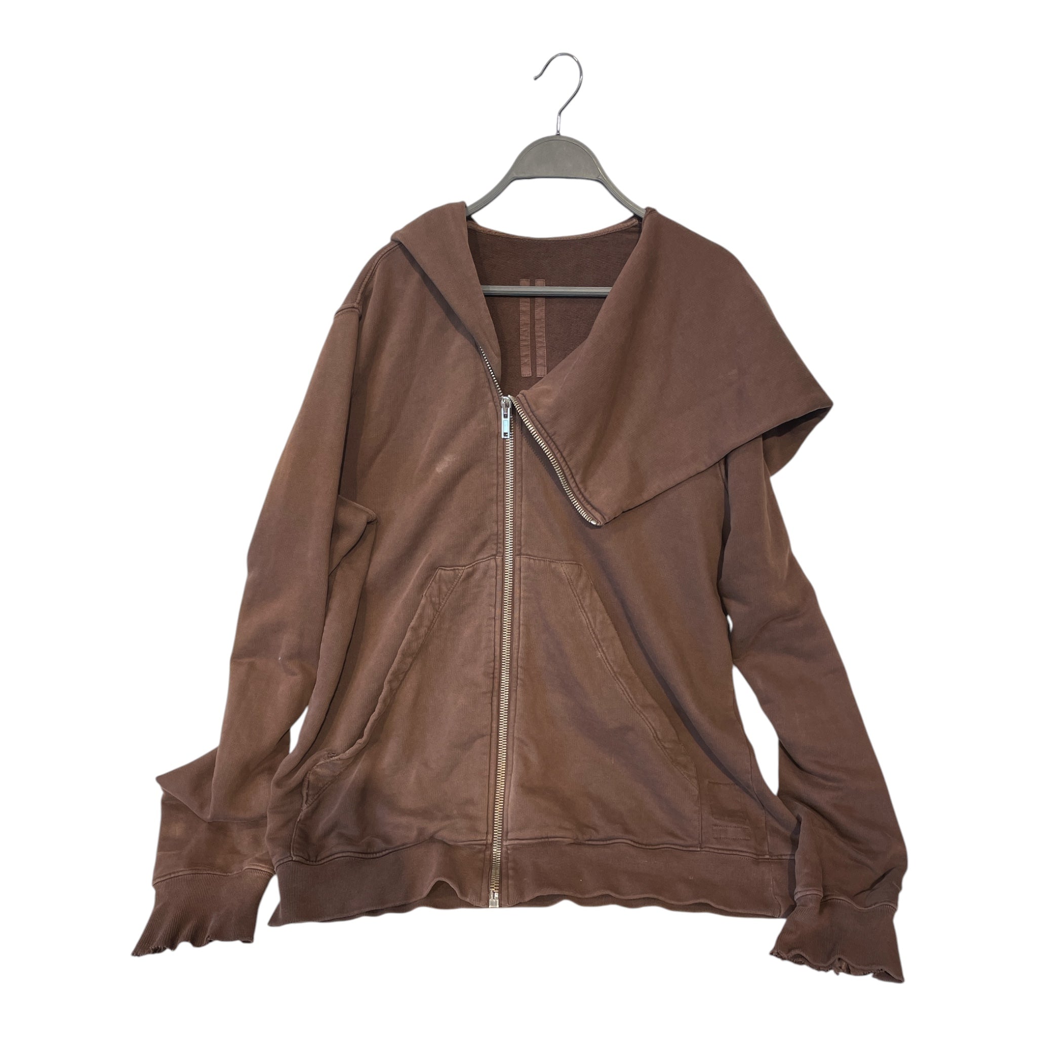 RICK OWENS DRKSHDW/Zip Up Hoodie/XL/Cotton/BRW/OLMAR AND MIRTA MOUNTAIN HOOD view 1