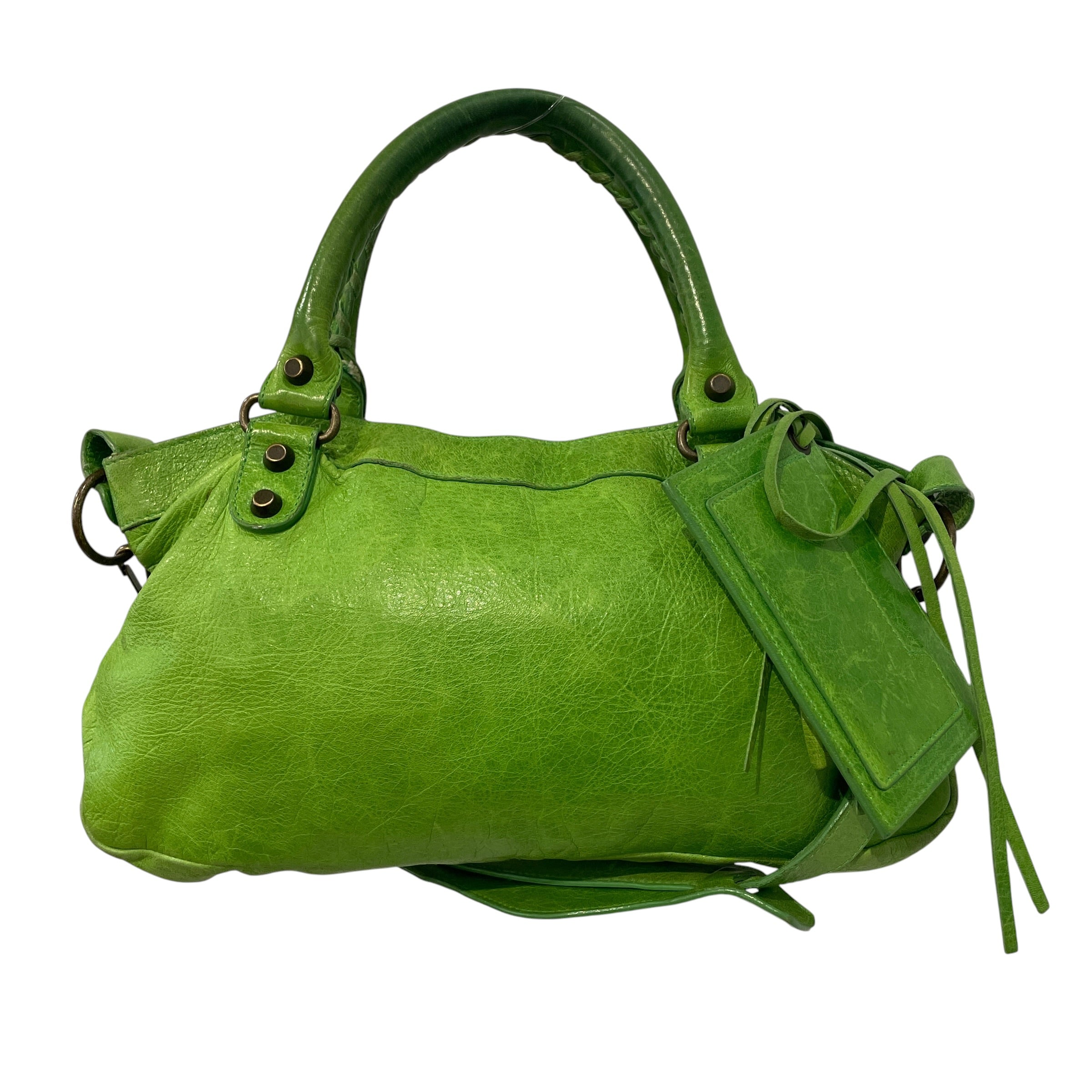 BALENCIAGA/Bag/Leather/GRN/VTG 'APPLE GREEN' MOTO FIRST view 2