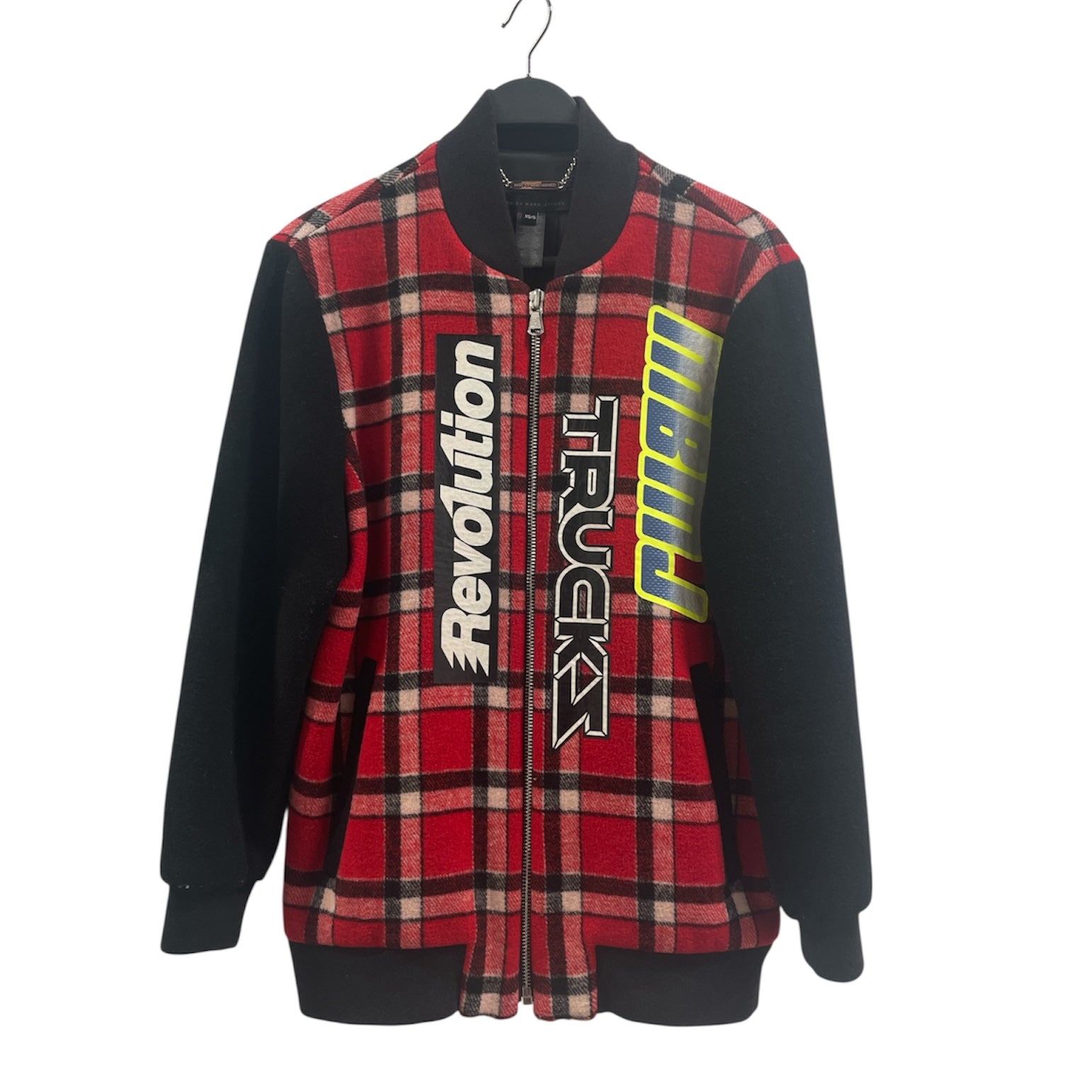 MARC BY MARC JACOBS/Quilted Jkt/XS/S/Plaid/Cotton/RED/REVLUTION VARSITY JACKET view 1