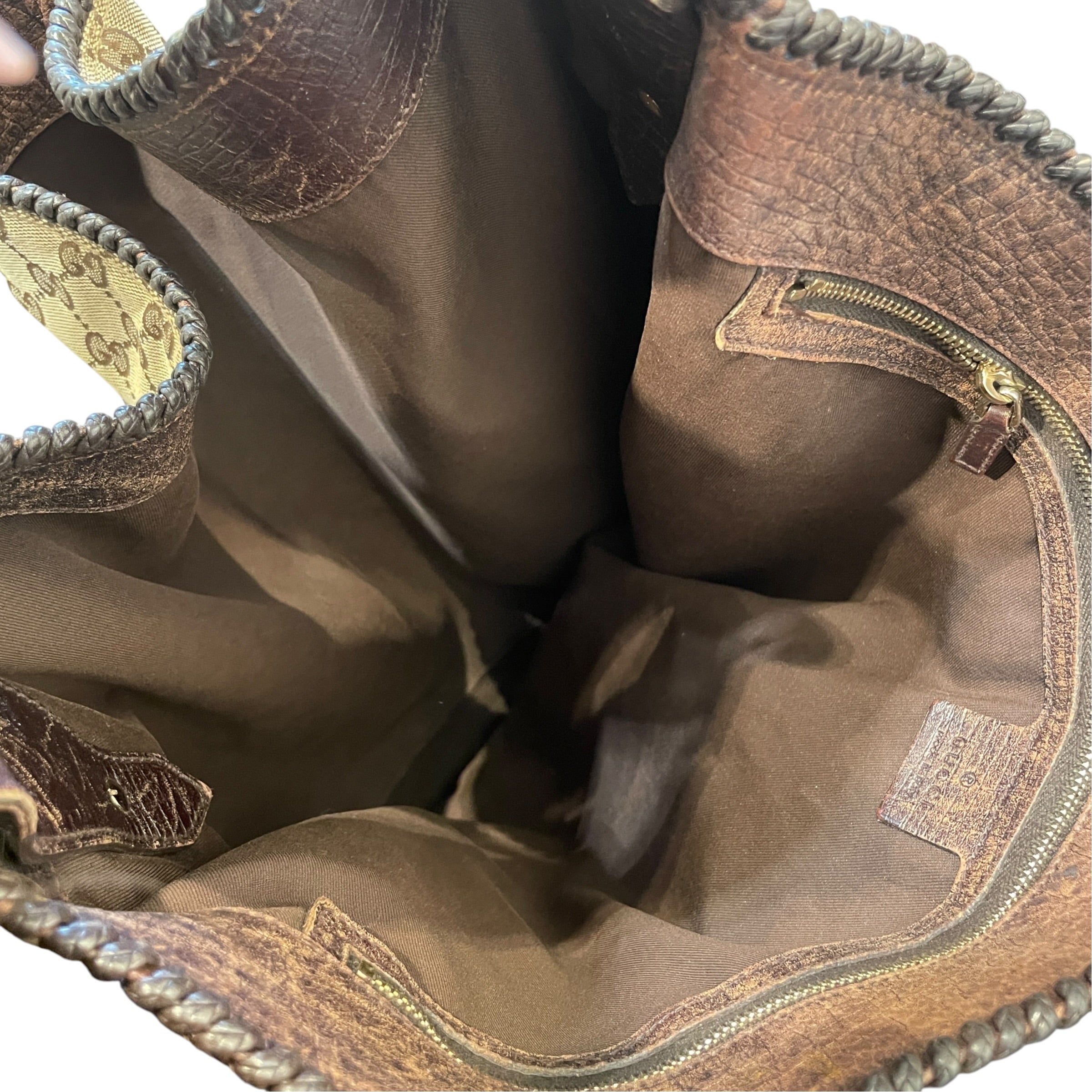GUCCI/Bag/Monogram/Cotton/BRW/Monogram Hobo Bag view 10