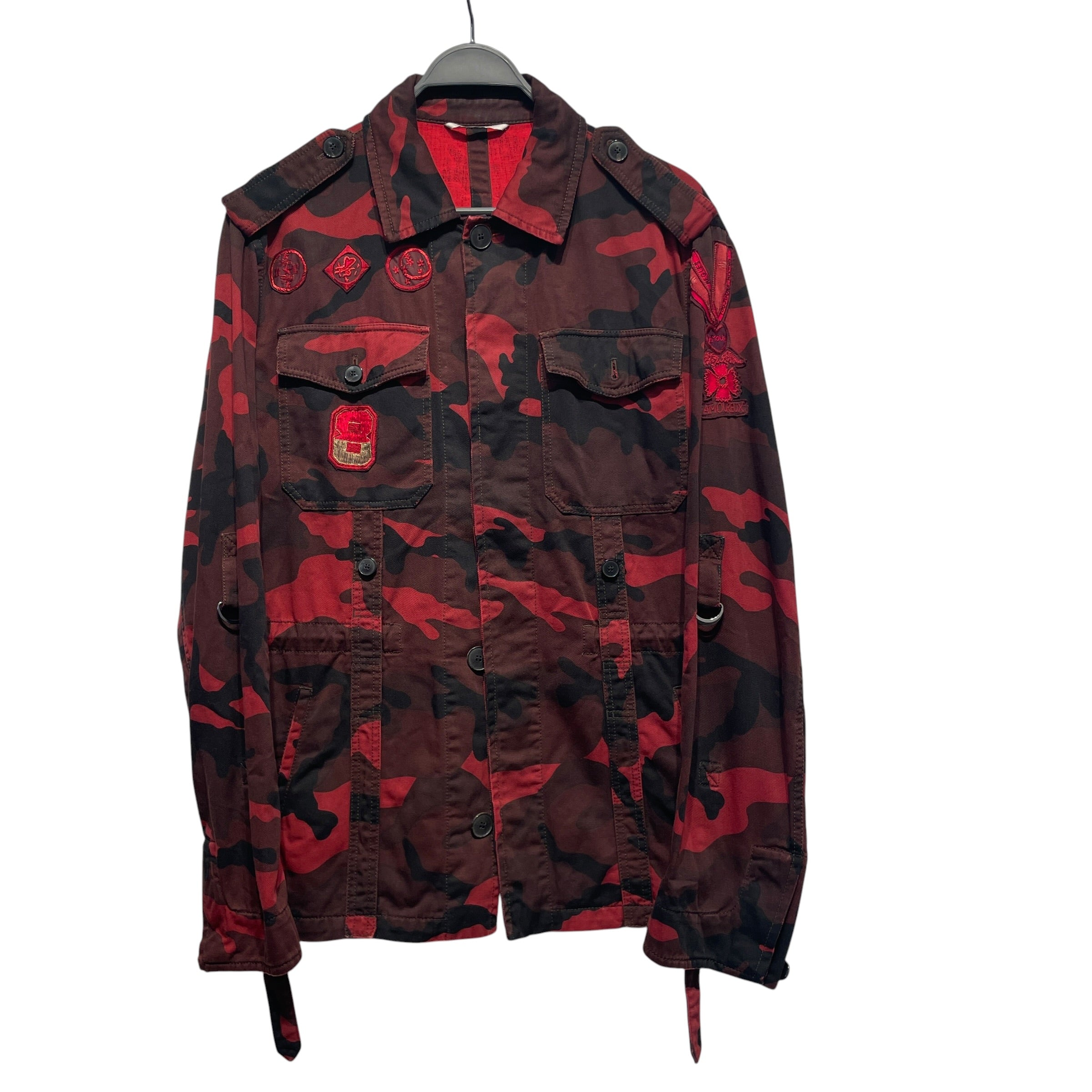 VALENTINO/Jacket/54/Cotton/RED/Plaid/CAMO MILITARY JACKET view 1