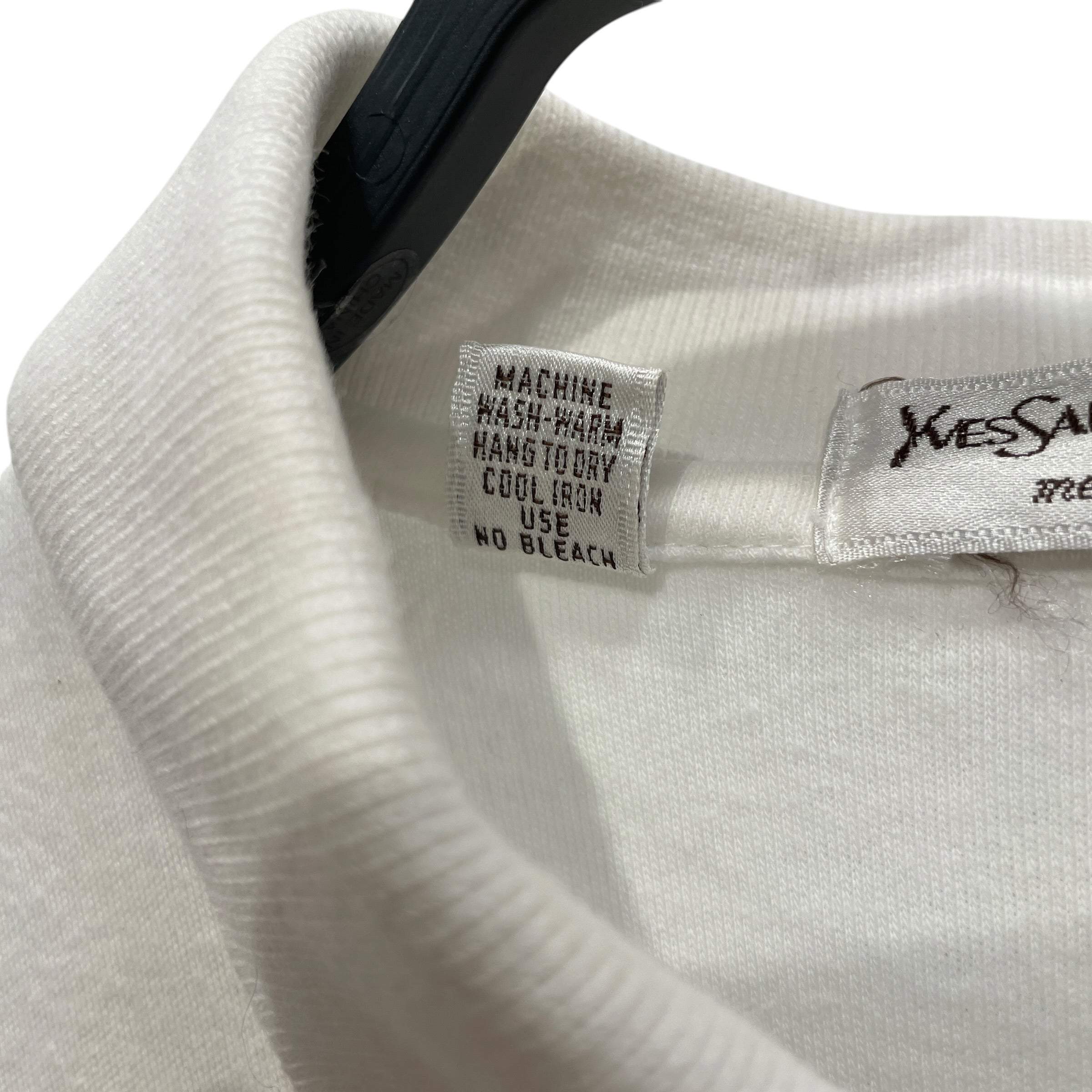 YVES SAINT LAURENT/Polo Shirt/S/Cotton/WHT/BLU LOGO POLO view 4