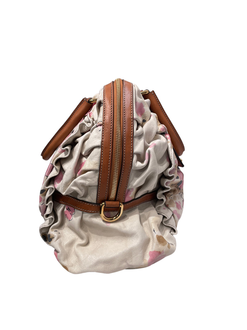 DOLCE&GABBANA/Hand Bag/M/Floral Pattern/Acrylic/BEG/