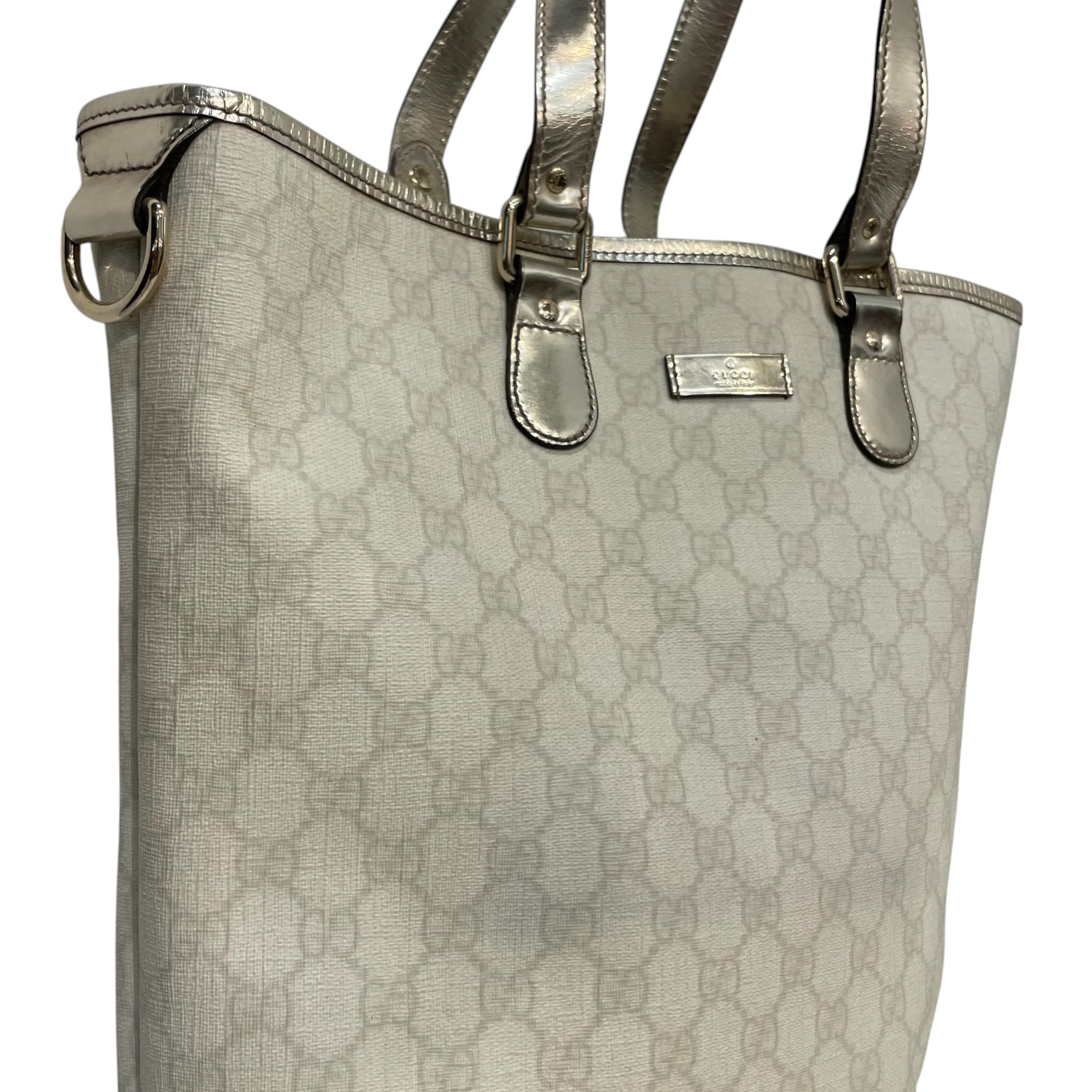 GUCCI/Tote Bag/Monogram/Leather/IVR/SUPREME METALLIC TOTE view 3