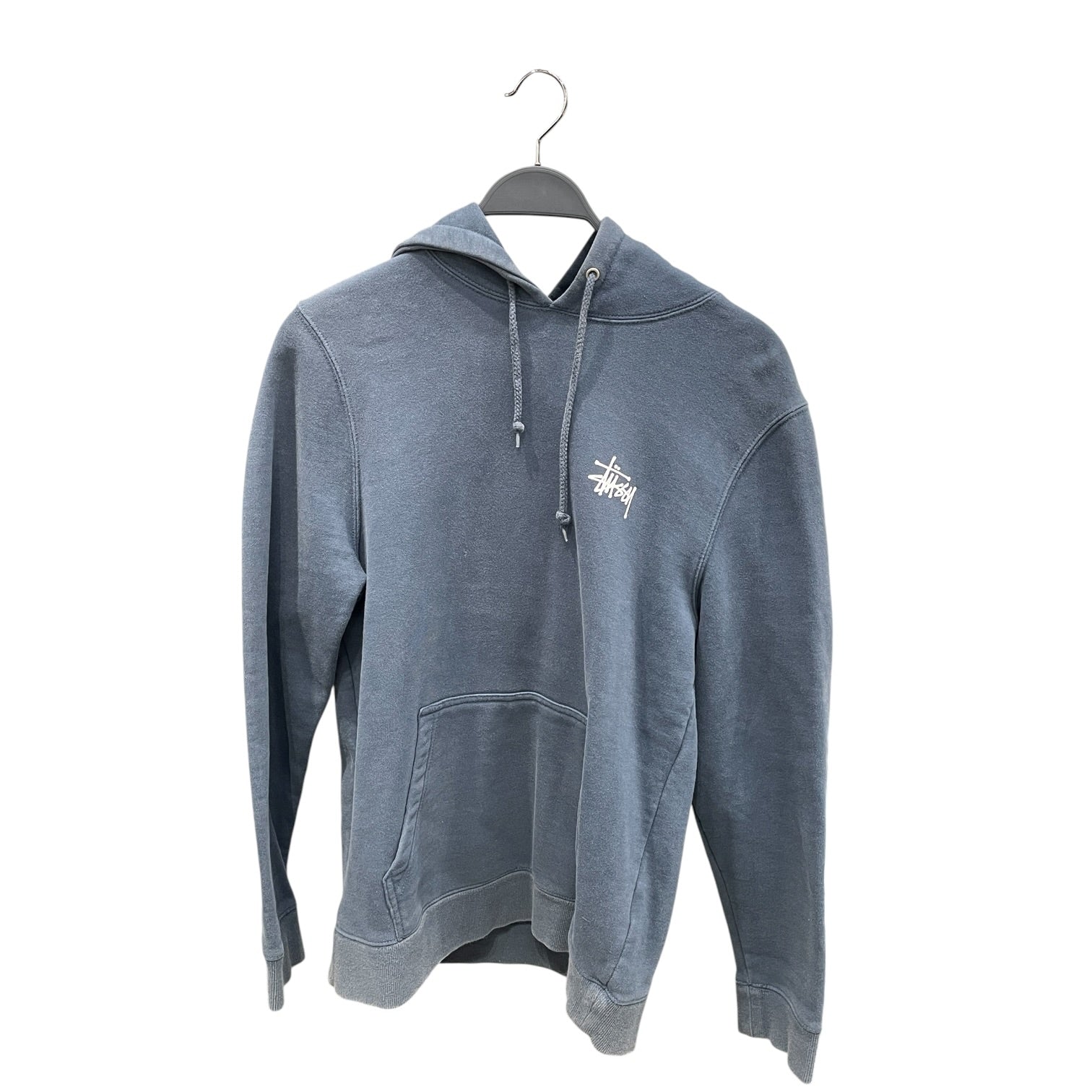 STUSSY/Hoodie/M/Cotton/NVY/DULL NAVY LRG LOGO ON BACK view 1