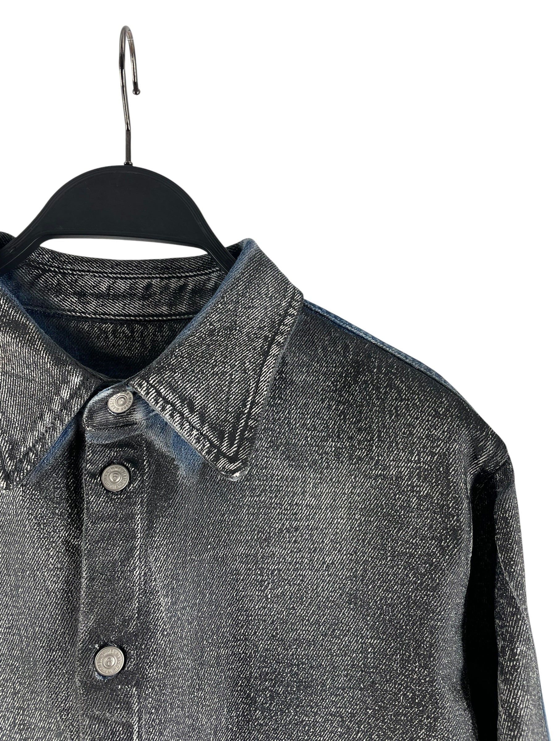 MM6/LS Shirt/M/Denim/GRY/RN 15409 GRY BLU JACKET ON BCK view 3