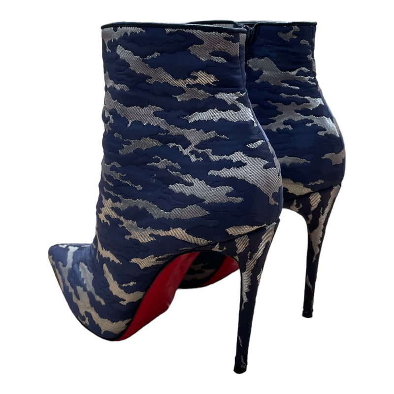 Christian Louboutin/Booties/EU 37.5/Camouflage/Acrylic/NVY/KATE