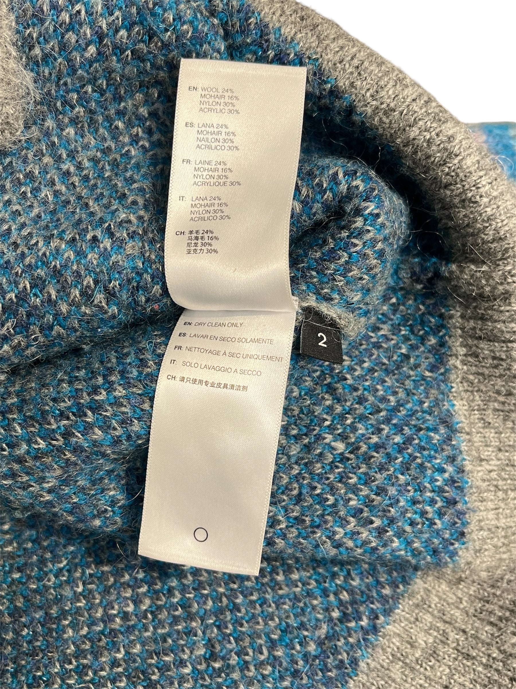 JOHN ELLIOTT/Cardigan/2/Stripe/Wool/GRY/STRIPED MOHAIR CARDIGAN view 5