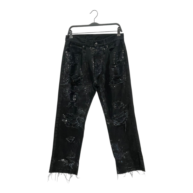 R13/Straight Pants/26/Cotton/BLK/SEQUIN