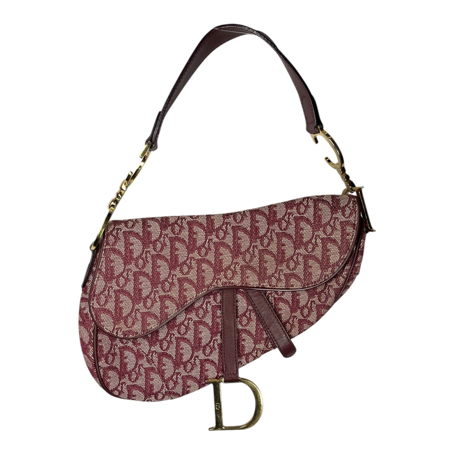 Christian Dior/Hand Bag/Monogram/Cotton/BRD/Saddle Bag view 1