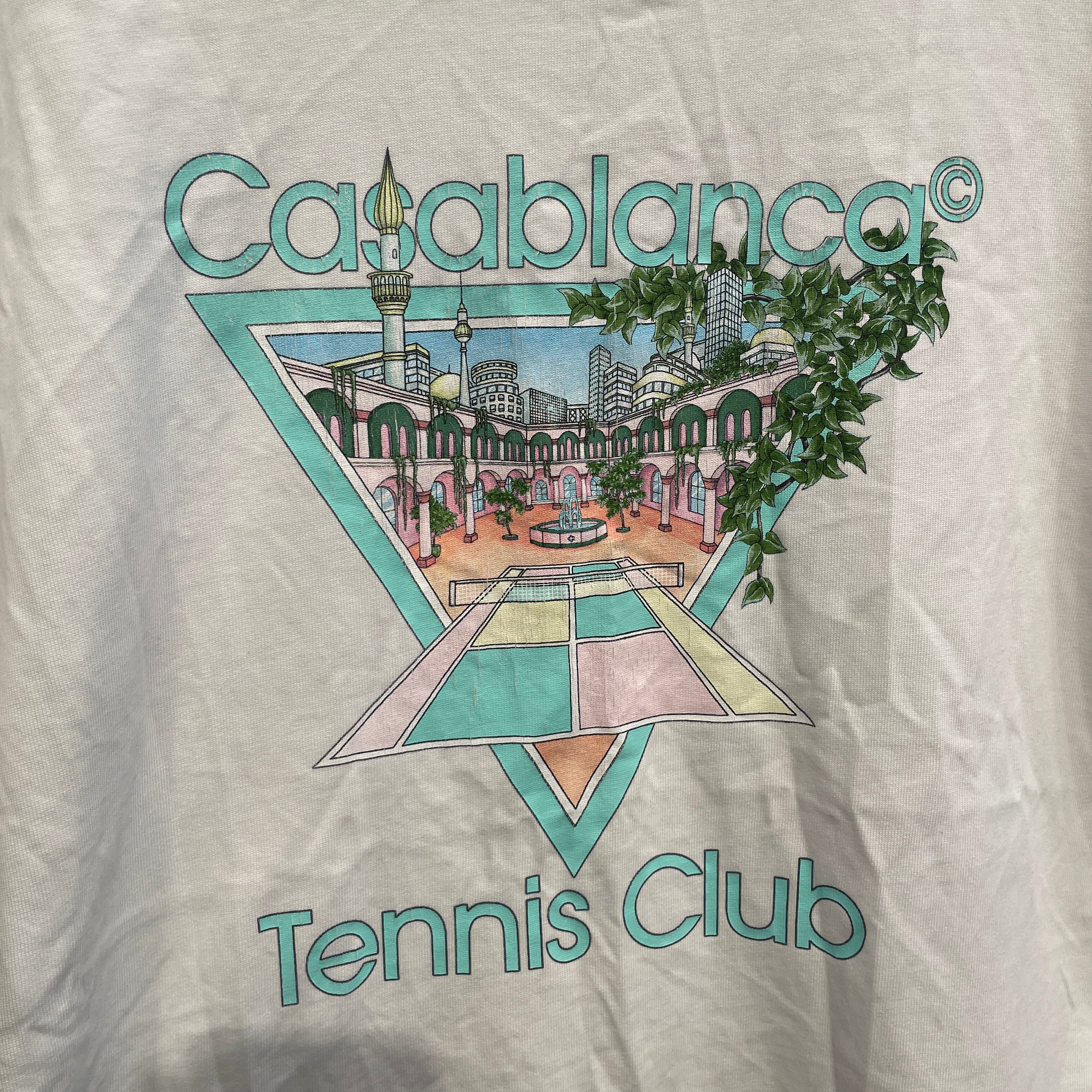 CASABLANCA/T-Shirt/XXL/Cotton/WHT/Graphic/TENNIS COURT GRAPHIC view 5
